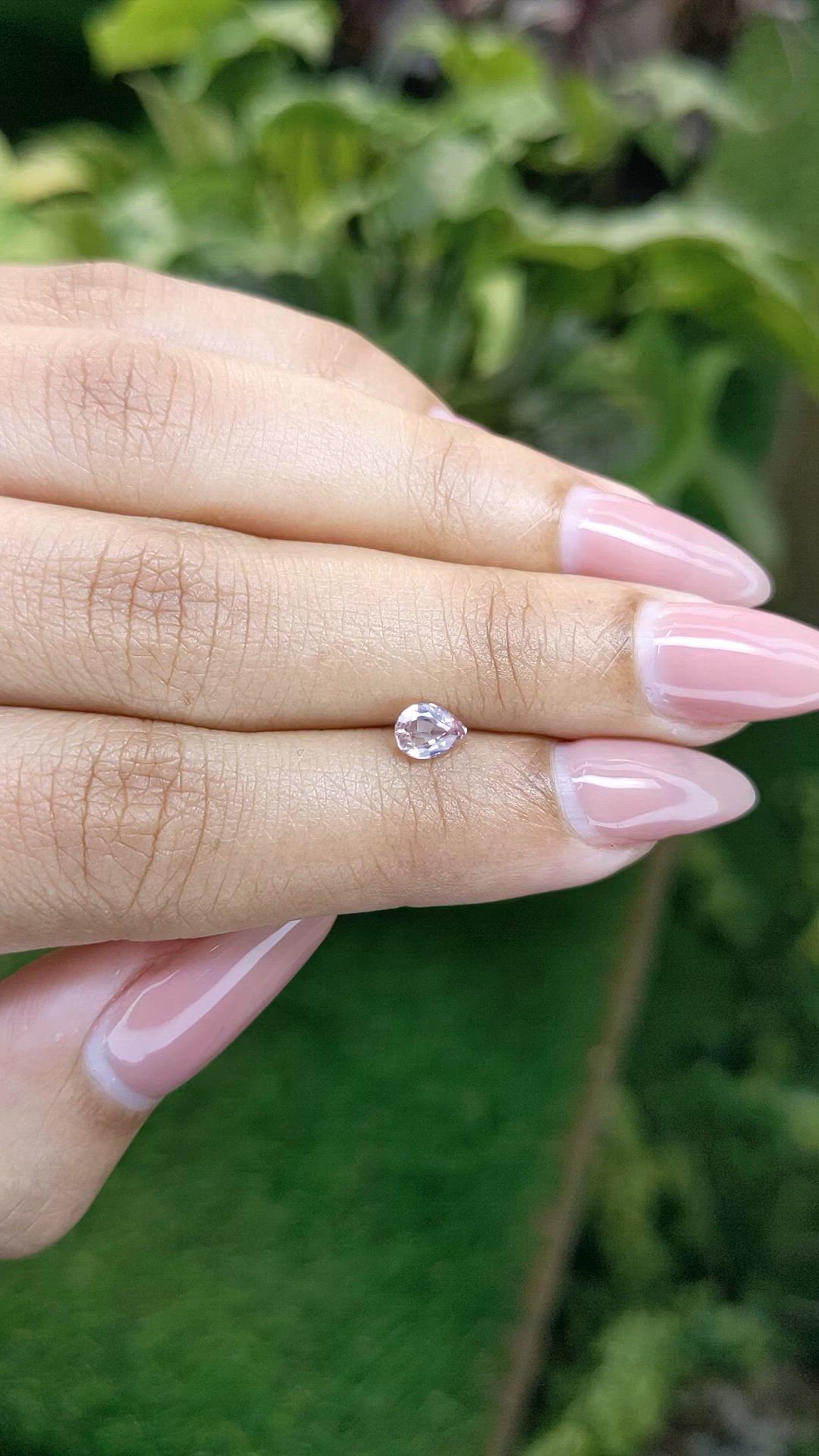 0.52 Ct. Pink Sapphire from Ceylon (Sri Lanka) Size Video