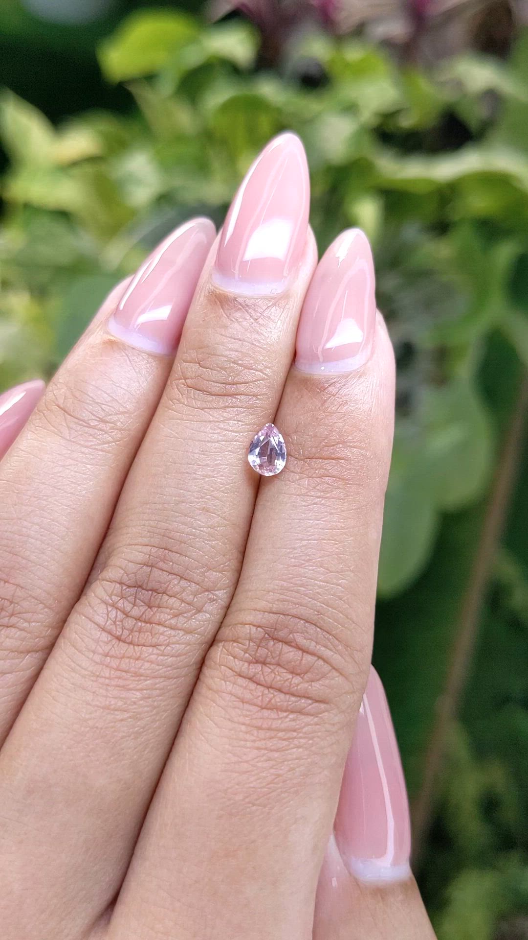 0.52 Ct. Pink Sapphire from Ceylon (Sri Lanka) Size Video