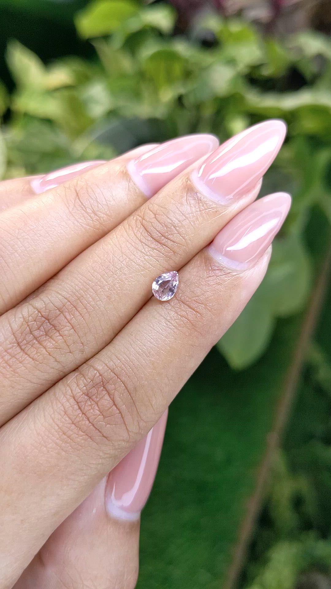0.52 Ct. Pink Sapphire from Ceylon (Sri Lanka) Size Video