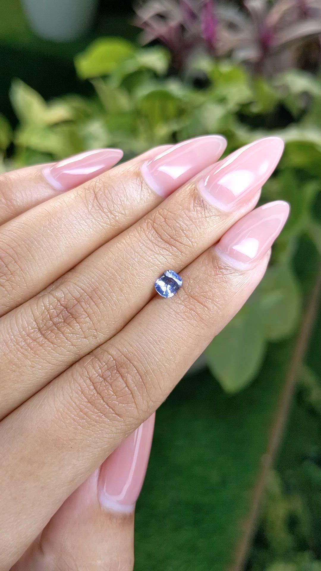 0.49 Ct. Blue Sapphire from Ceylon (Sri Lanka) Size Video
