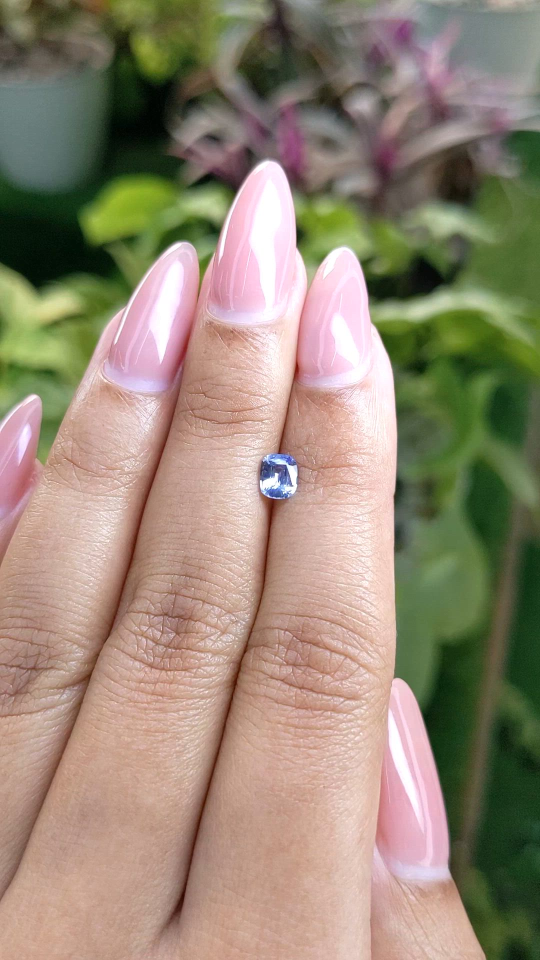 0.49 Ct. Blue Sapphire from Ceylon (Sri Lanka) Size Video