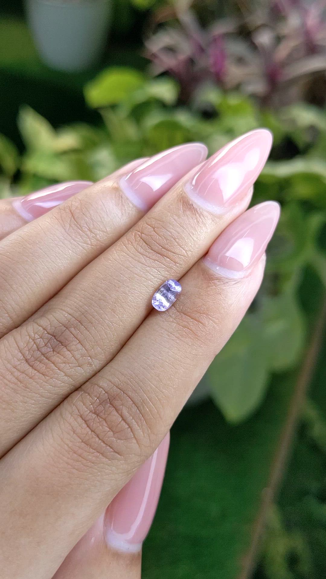 0.66 Ct. Purple Sapphire from Ceylon (Sri Lanka) Size Video
