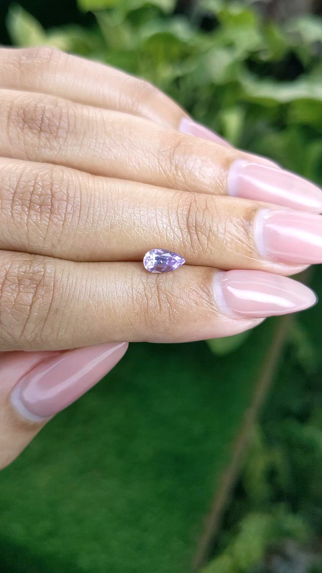 0.76 Ct. Purple Sapphire from Ceylon (Sri Lanka) Size Video