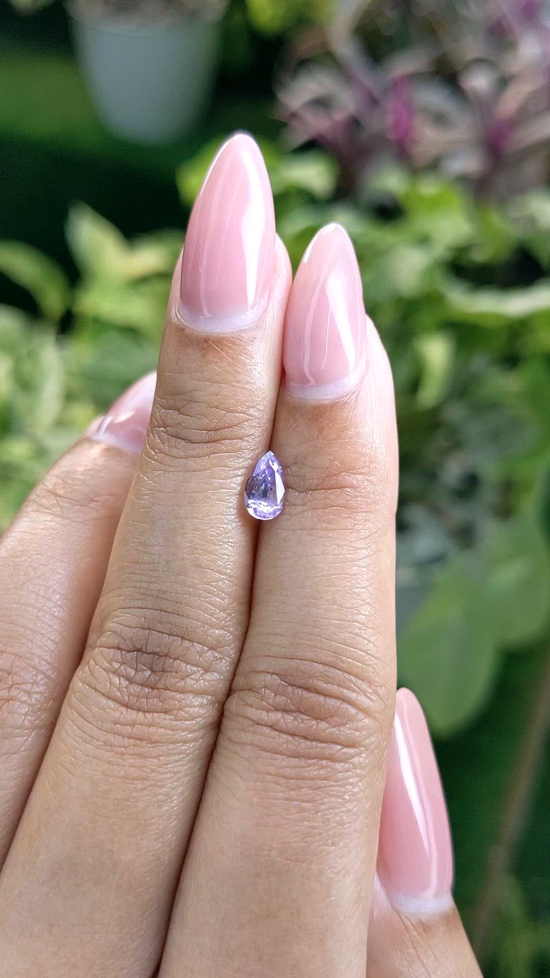 0.76 Ct. Purple Sapphire from Ceylon (Sri Lanka) Size Video