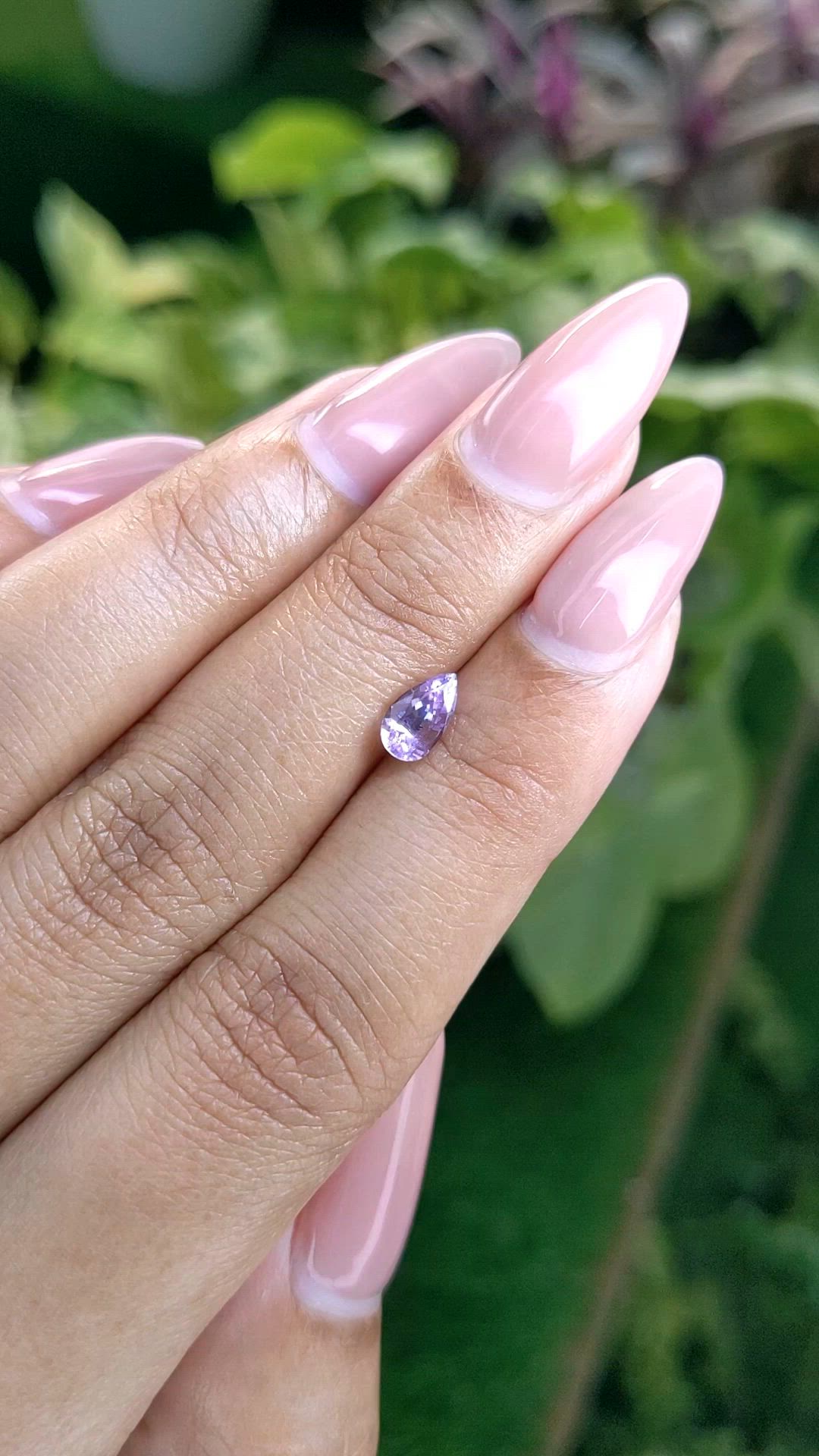 0.76 Ct. Purple Sapphire from Ceylon (Sri Lanka) Size Video