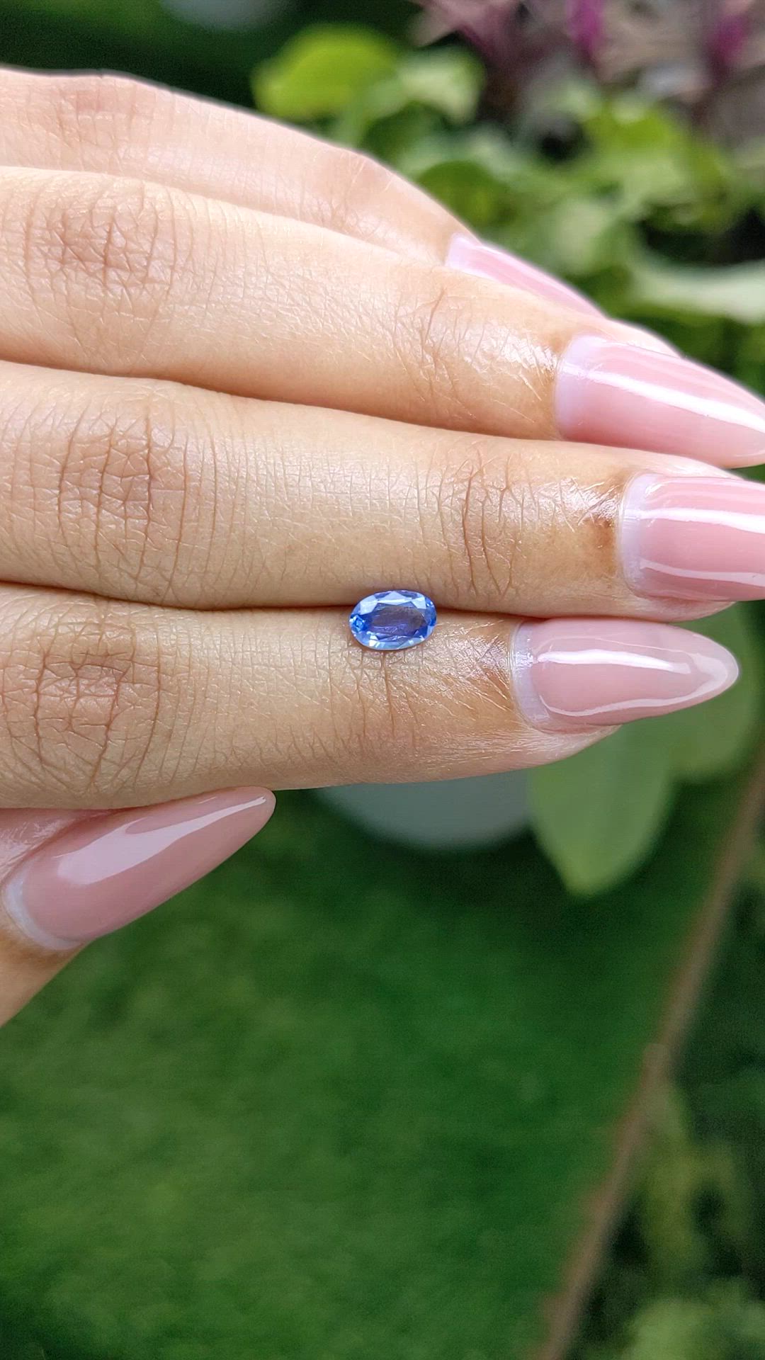 0.56 Ct. Blue Sapphire from Ceylon (Sri Lanka) Size Video