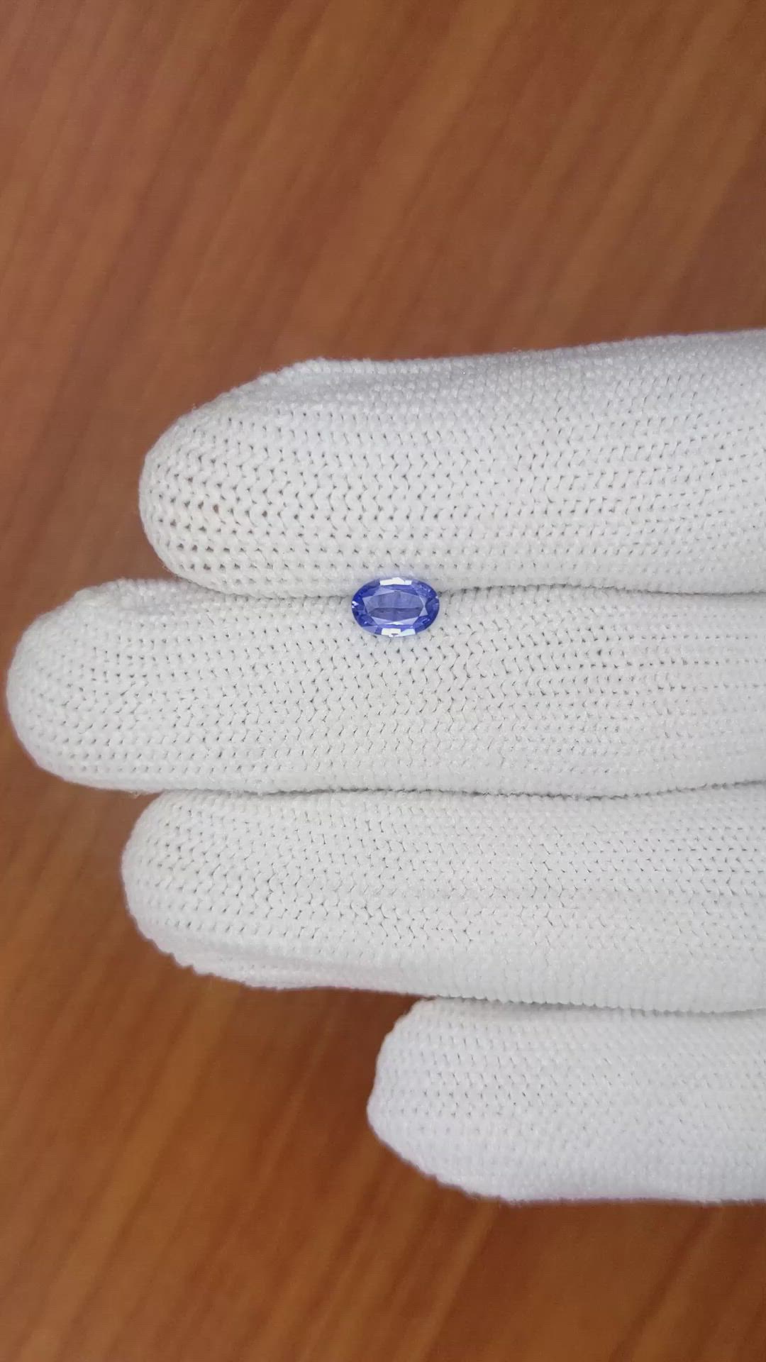 0.56 Ct. Blue Sapphire from Ceylon (Sri Lanka) Size Video
