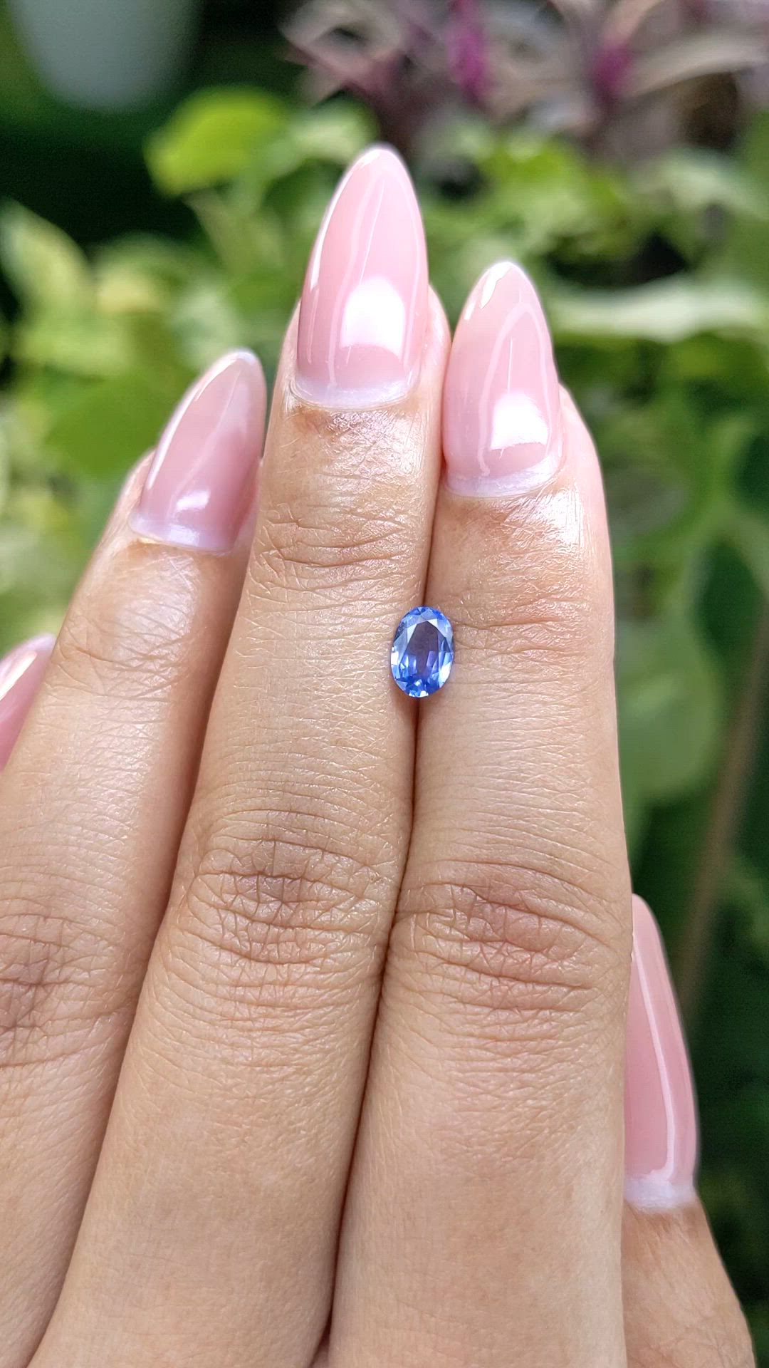 0.56 Ct. Blue Sapphire from Ceylon (Sri Lanka) Size Video