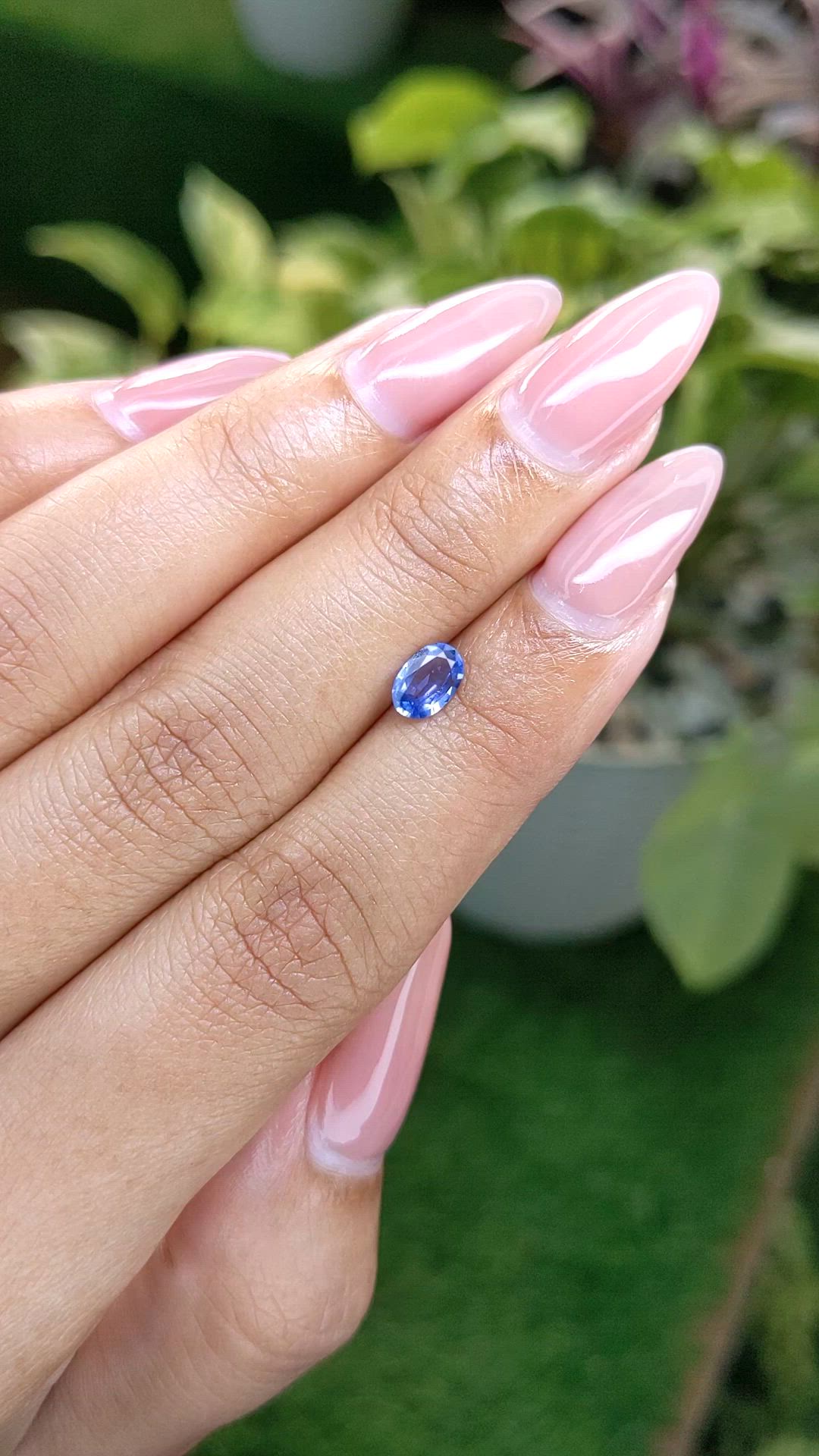 0.56 Ct. Blue Sapphire from Ceylon (Sri Lanka) Size Video