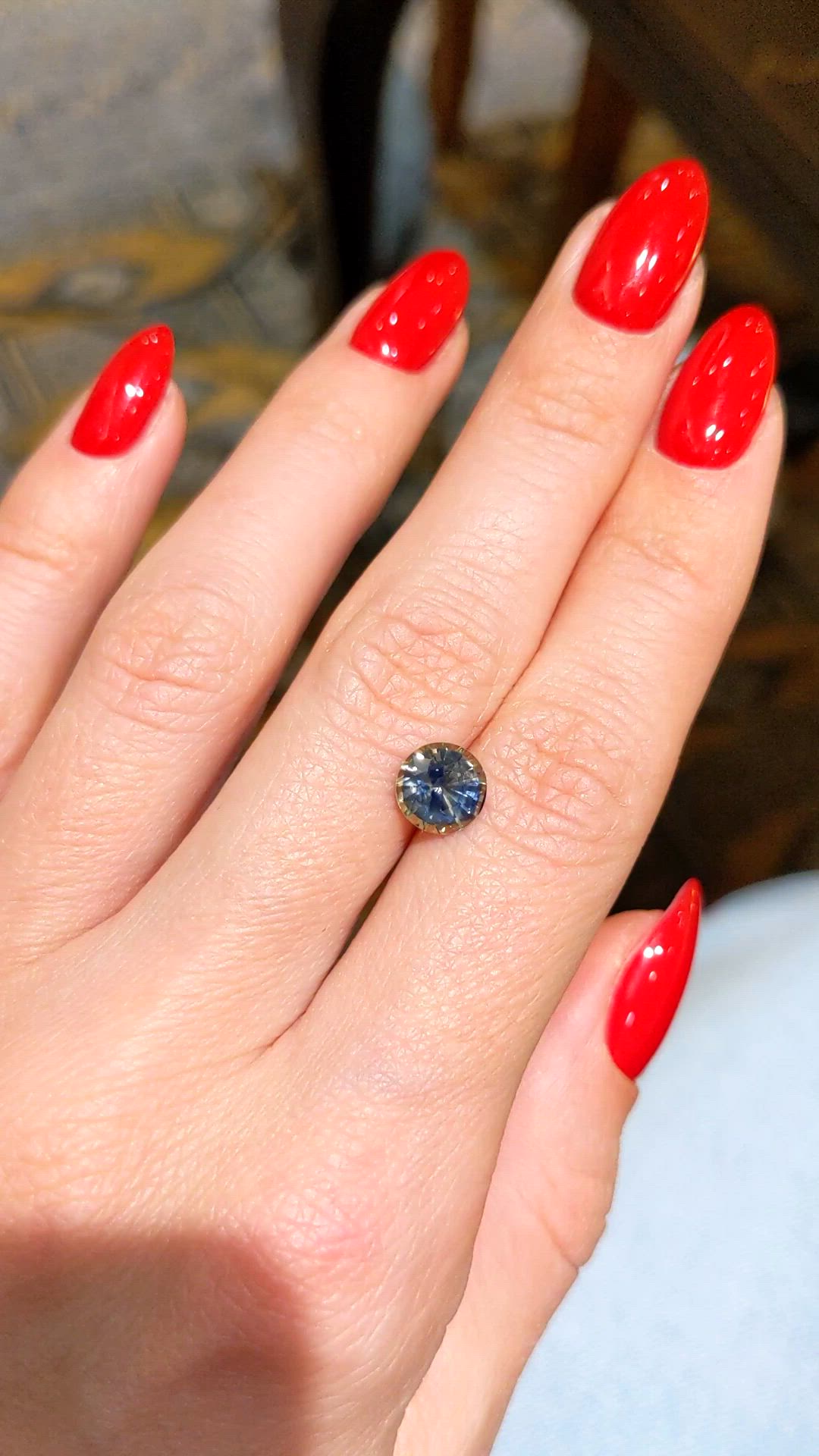 1.81 Ct. Sapphire from Ceylon (Sri Lanka) Size Video