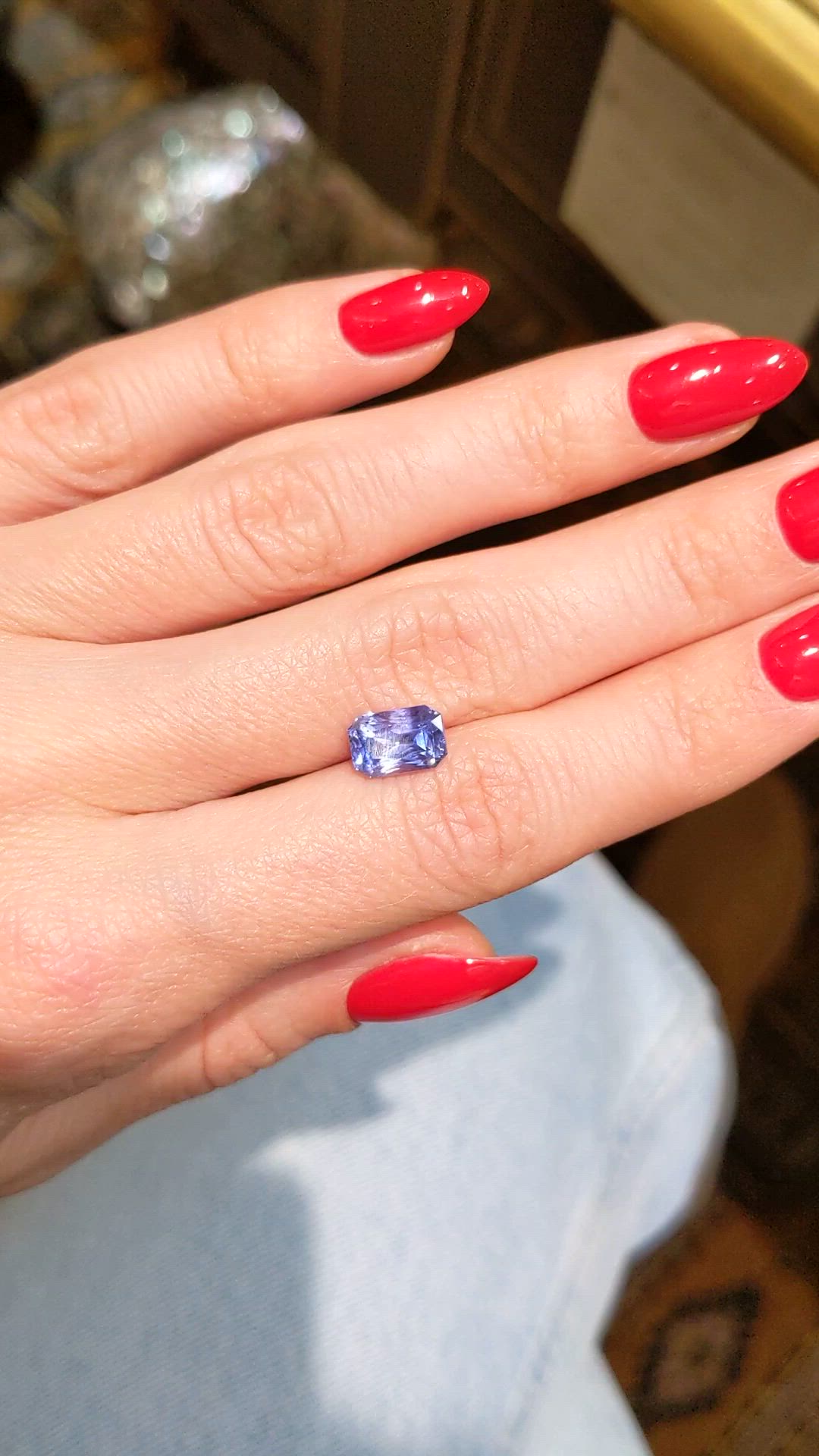 2.67 Ct. Blue Sapphire from Ceylon (Sri Lanka) Size Video