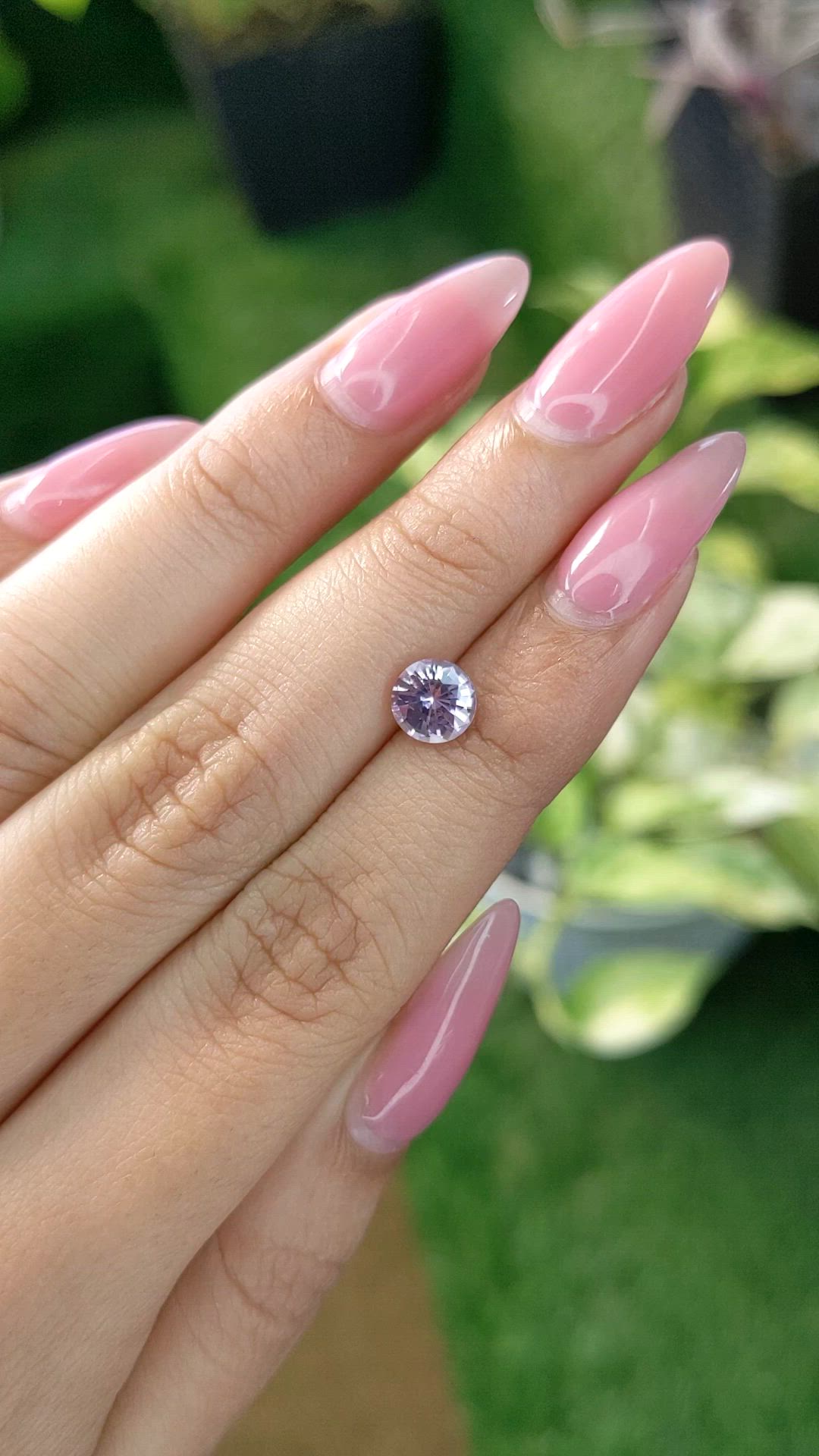 1.27 Ct. Pinkish Purple Sapphire from Ceylon (Sri Lanka) Size Video