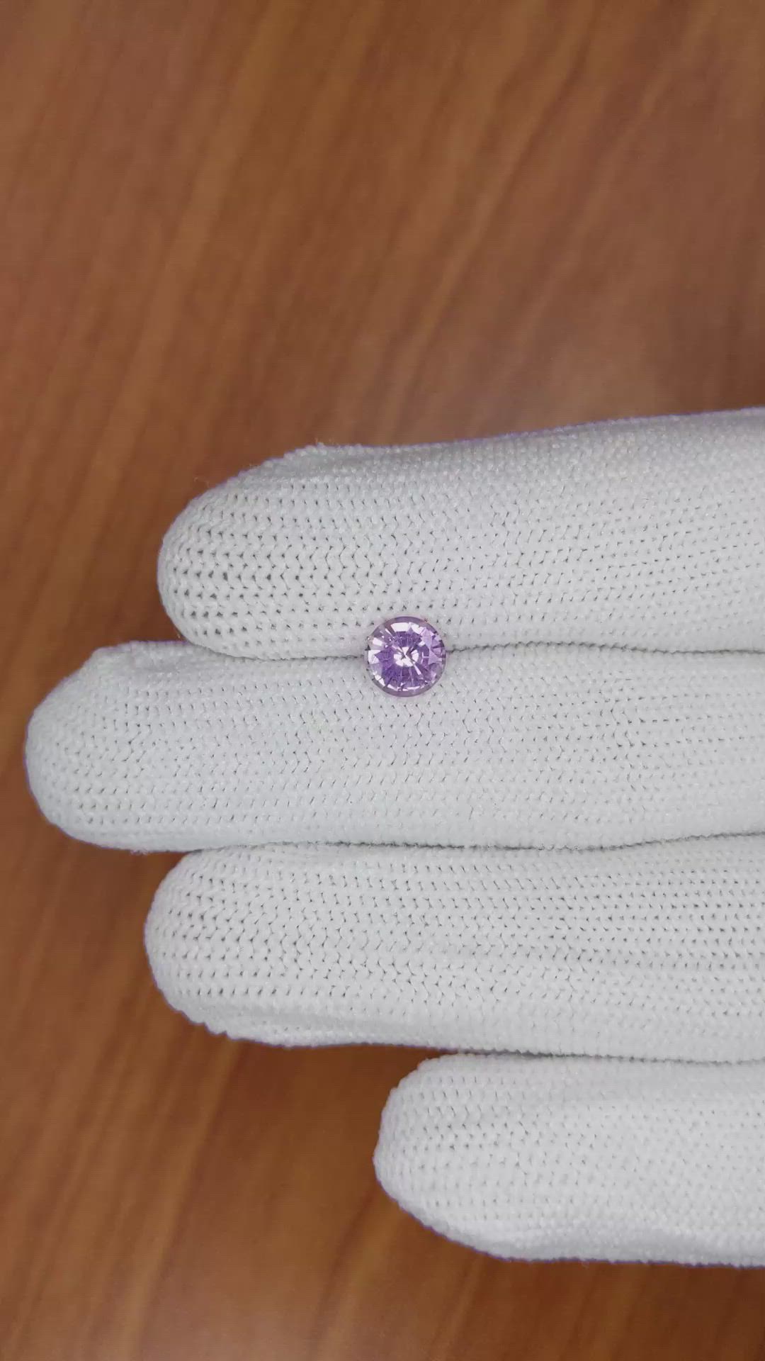 1.27 Ct. Pinkish Purple Sapphire from Ceylon (Sri Lanka) Size Video