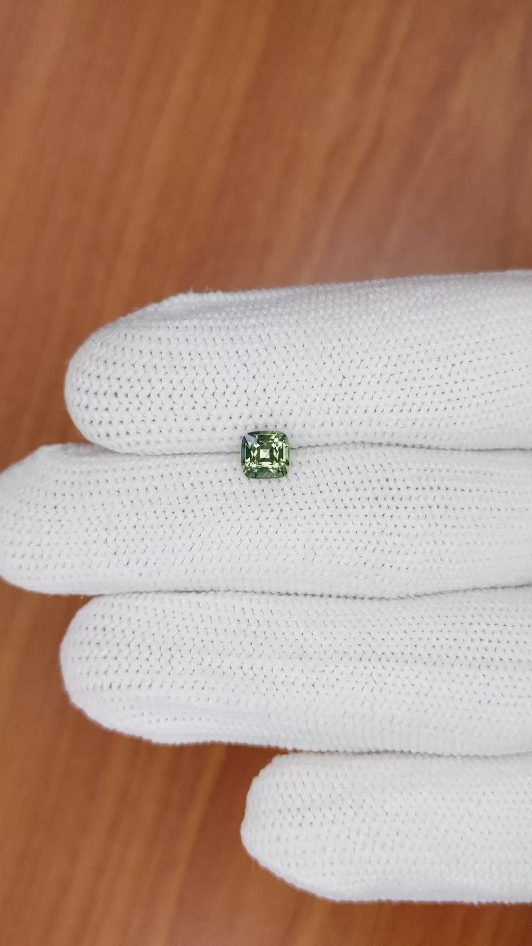 0.82 Ct. Bluish Green Sapphire from Madagascar Size Video