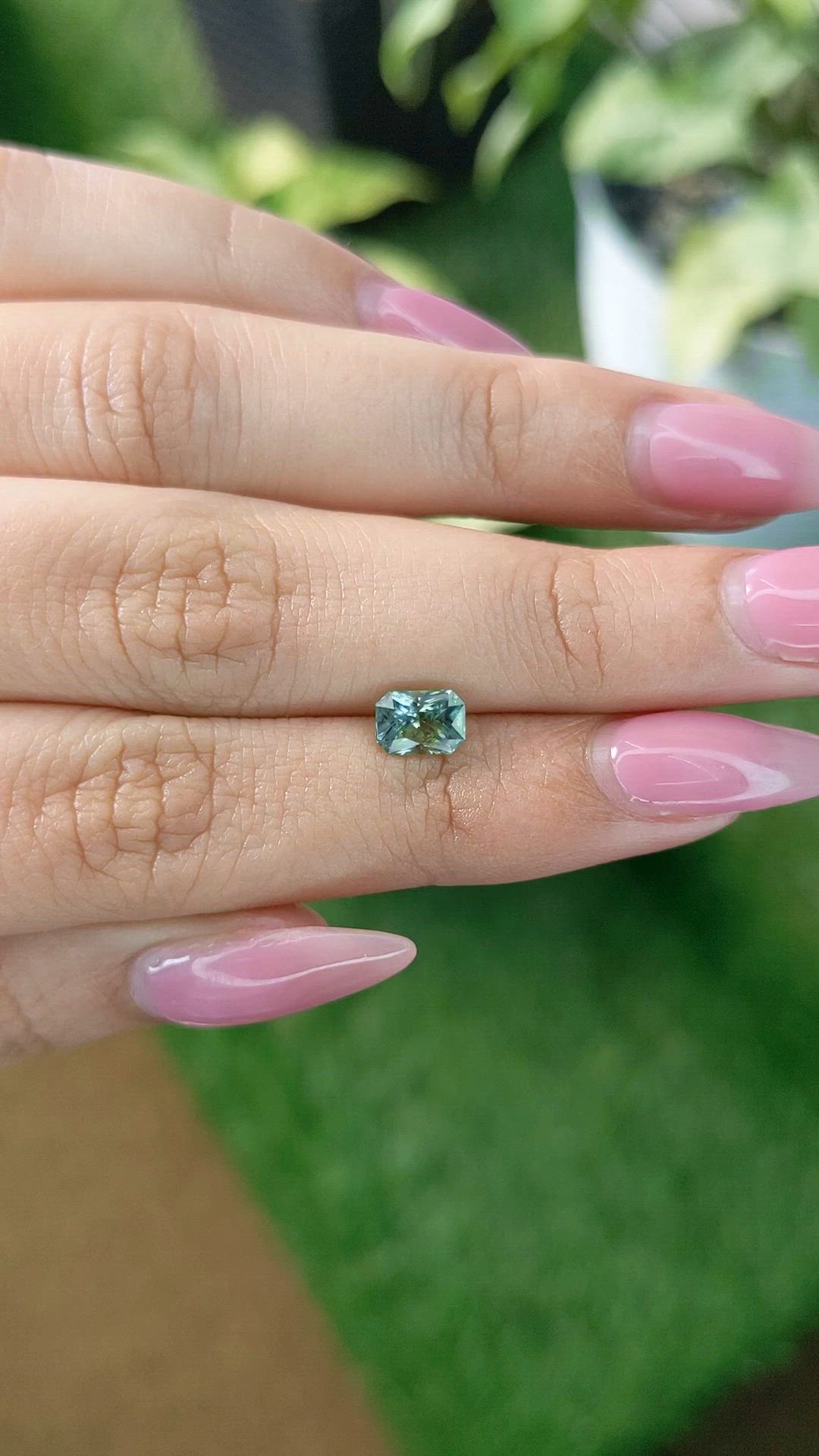 1.18 Ct. Green Sapphire from Madagascar Size Video