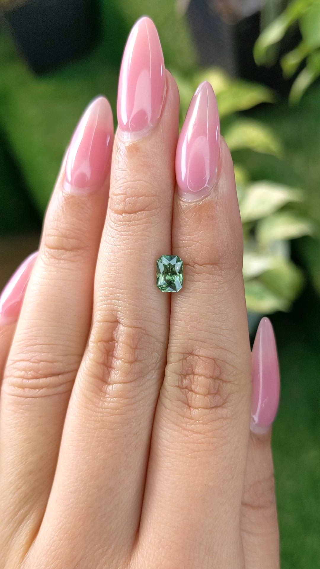 1.18 Ct. Green Sapphire from Madagascar Size Video