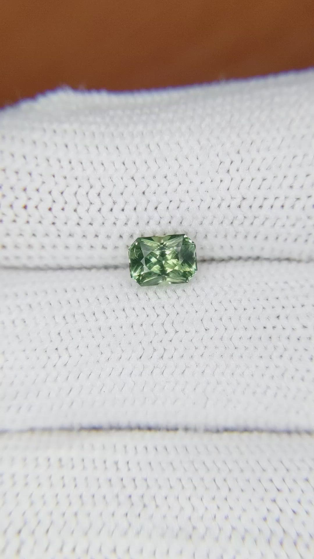 1.18 Ct. Green Sapphire from Madagascar Size Video