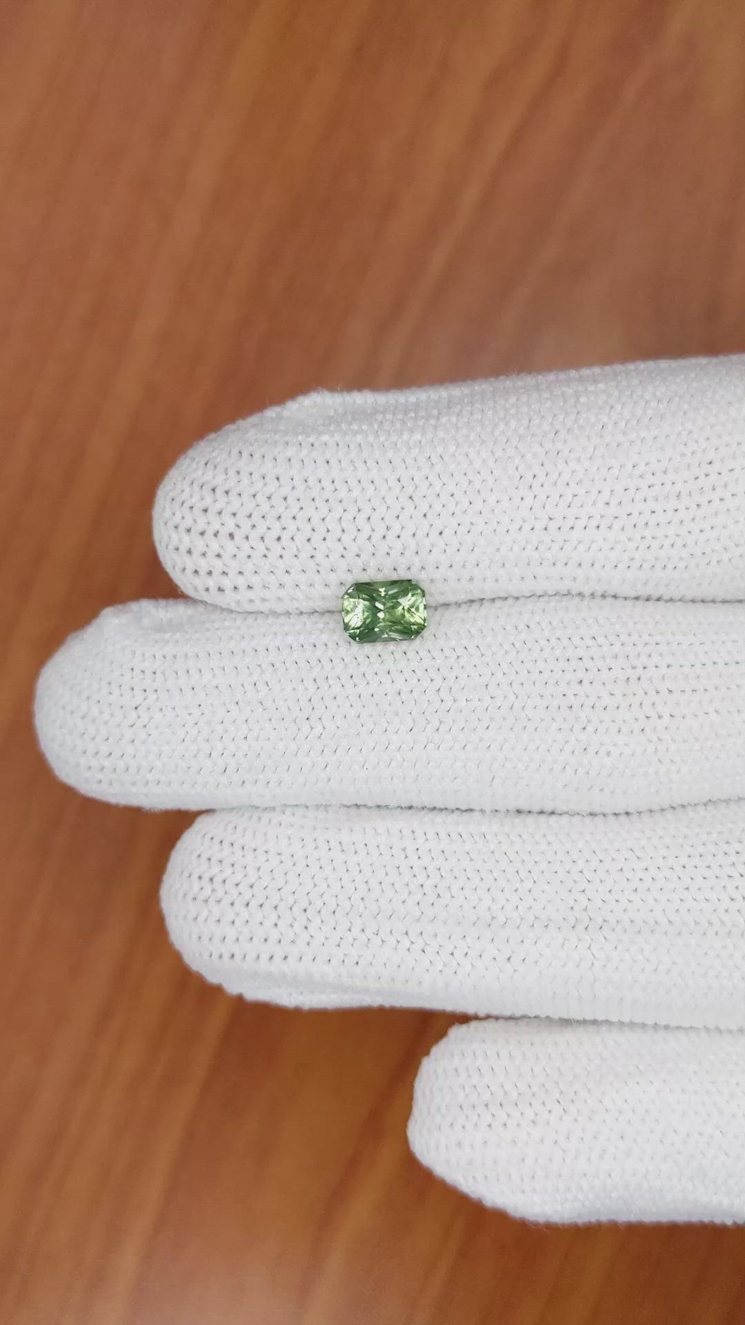 1.18 Ct. Green Sapphire from Madagascar Size Video