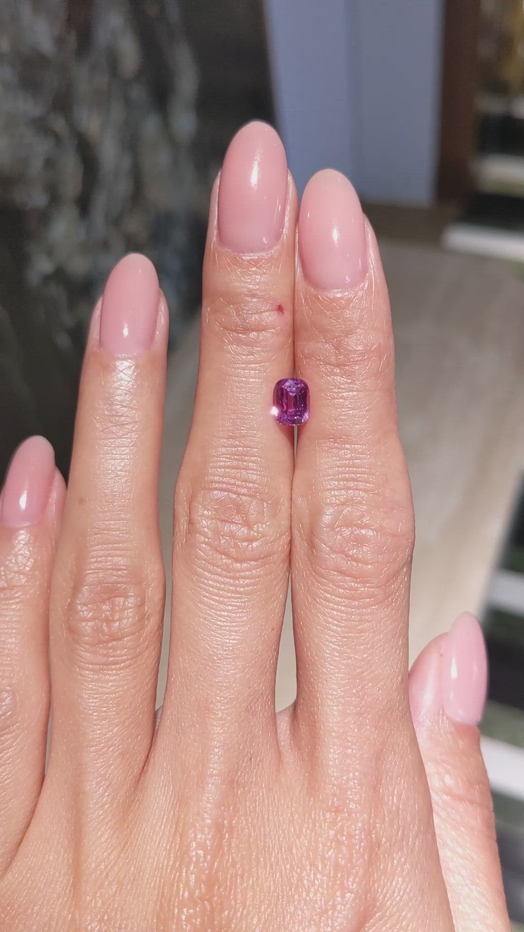 1.25 Ct. Pink Sapphire from Ceylon (Sri Lanka) Size Video