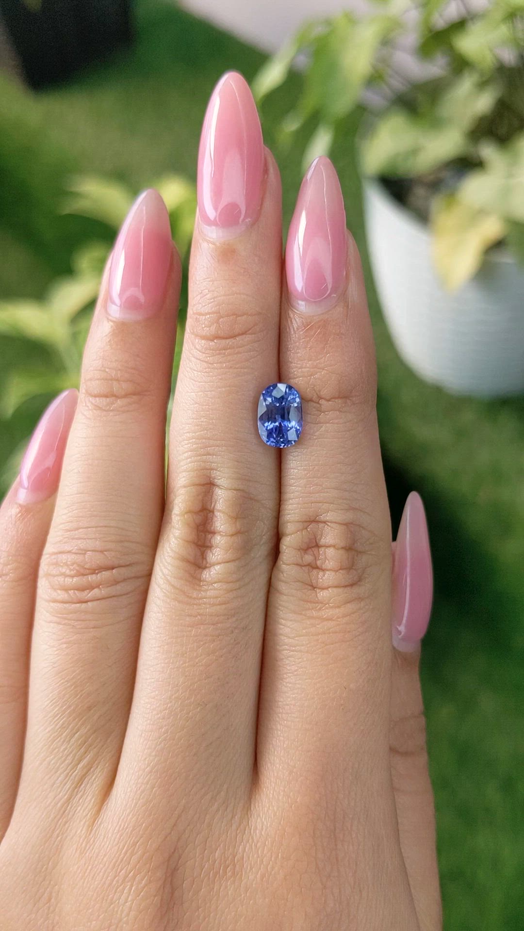2.12 Ct. Blue Sapphire from Ceylon (Sri Lanka) Size Video