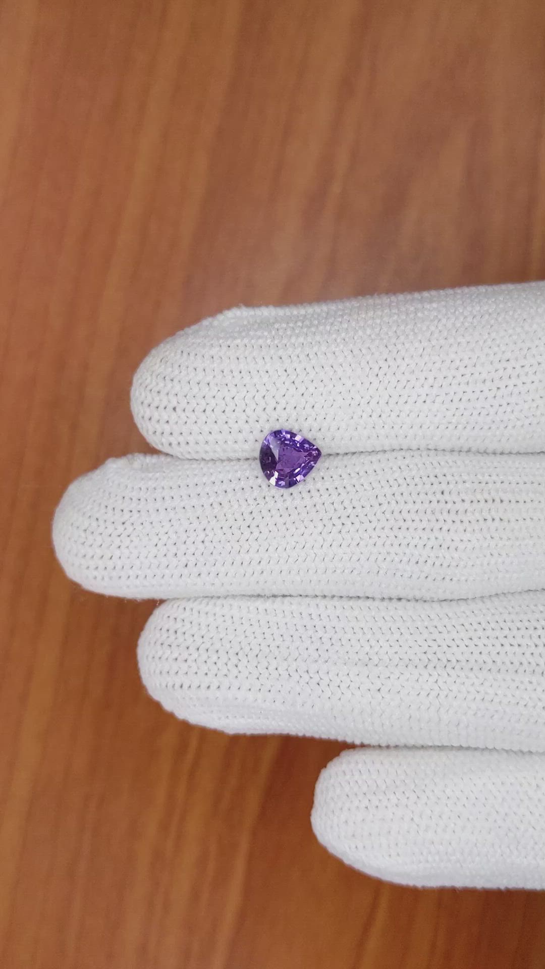 1.13 Ct. Purple Sapphire from Ceylon (Sri Lanka) Size Video