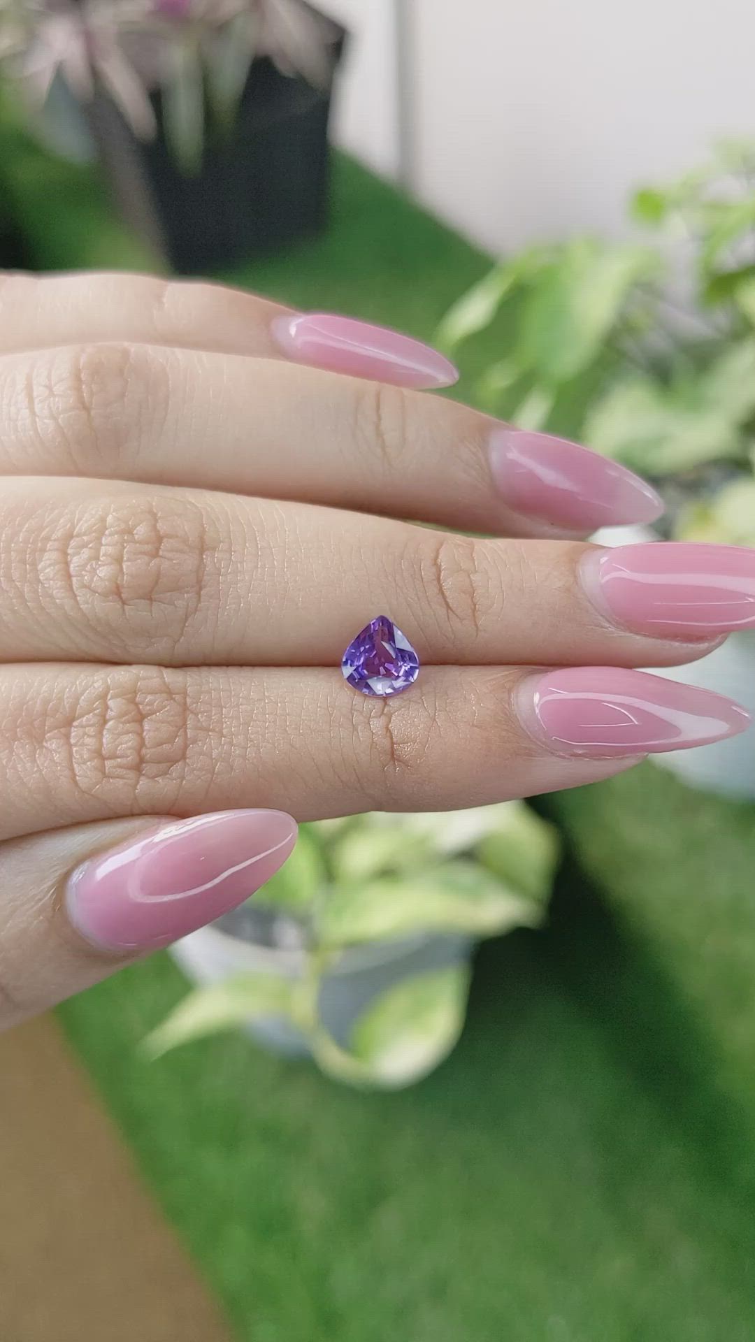 1.13 Ct. Purple Sapphire from Ceylon (Sri Lanka) Size Video