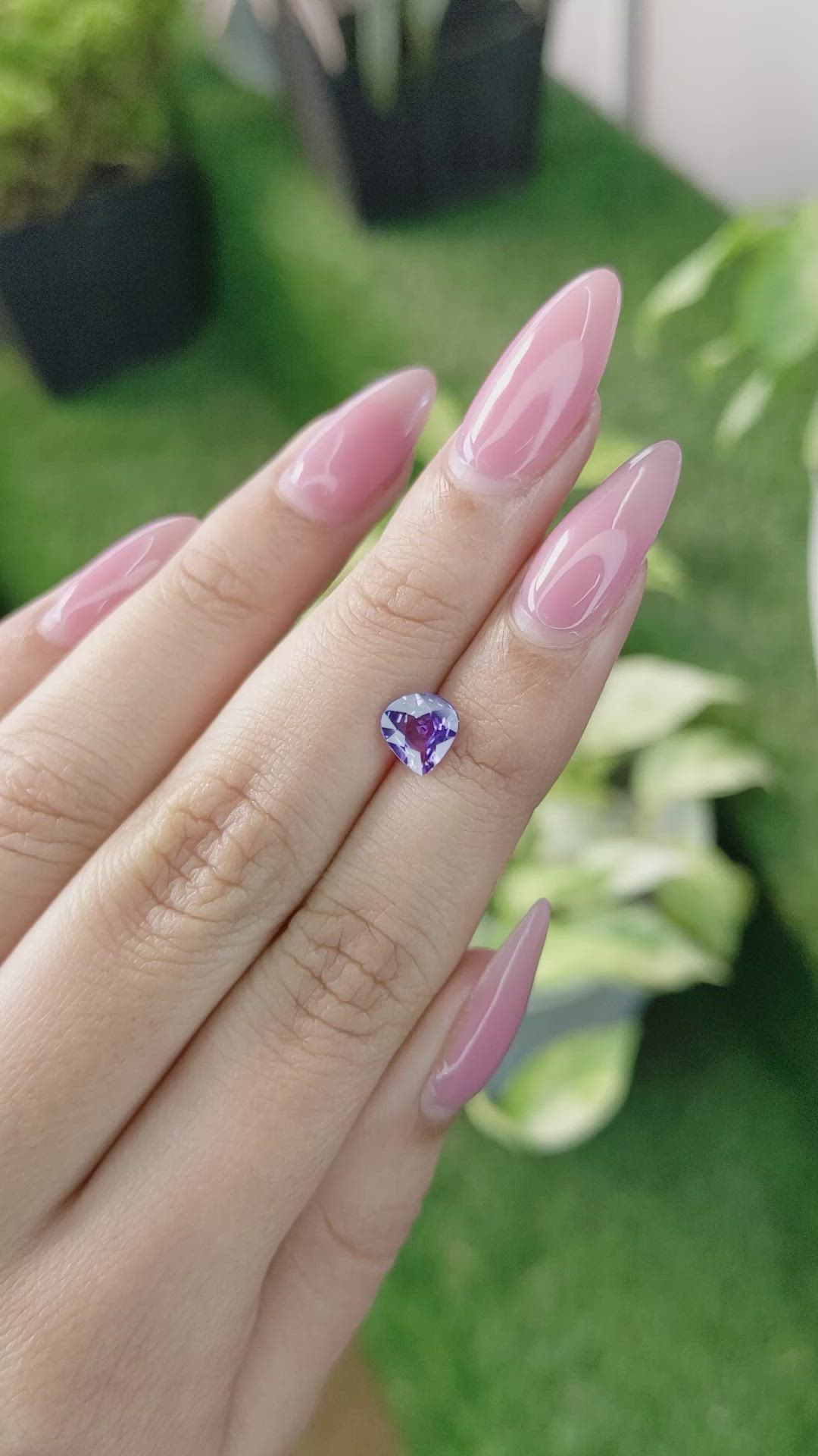1.13 Ct. Purple Sapphire from Ceylon (Sri Lanka) Size Video