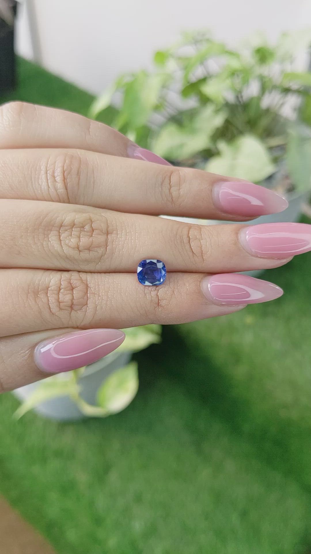 1.56 Ct. Blue Sapphire from Ceylon (Sri Lanka) Size Video