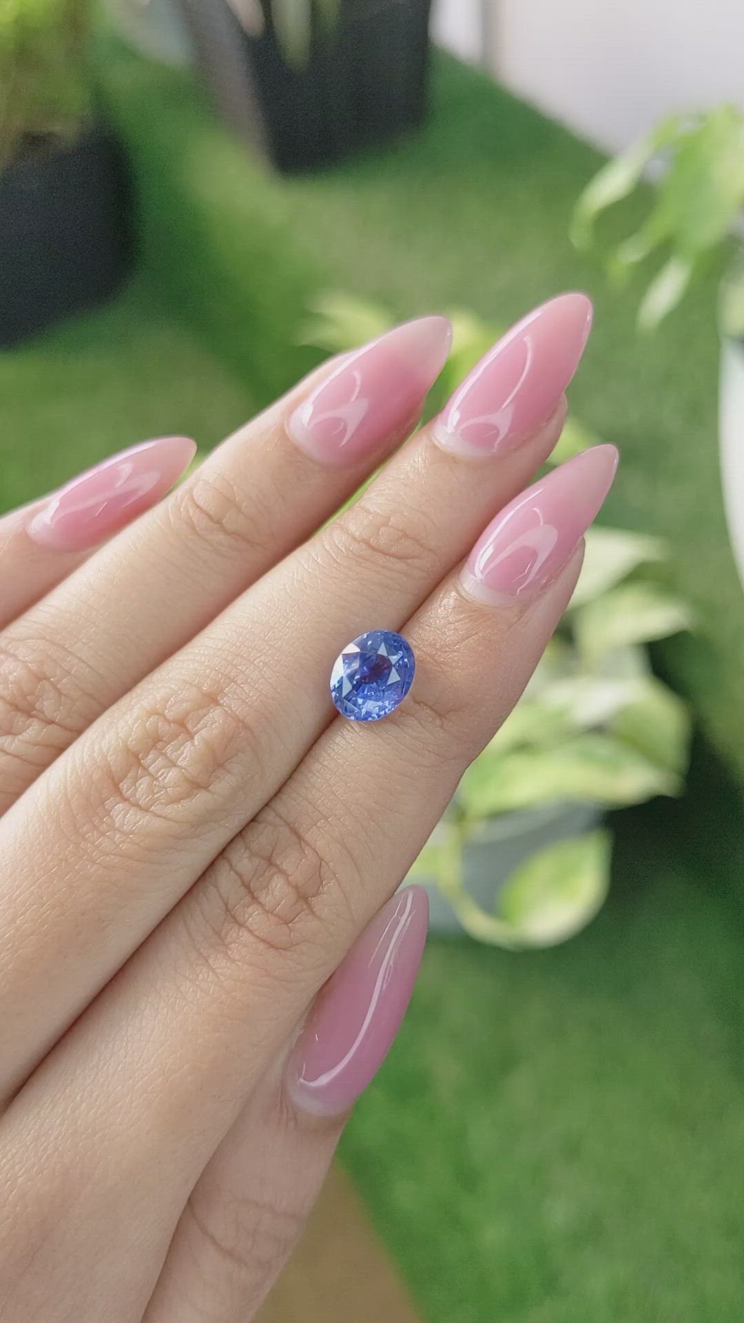 3.06 Ct. Blue Sapphire from Ceylon (Sri Lanka) Size Video