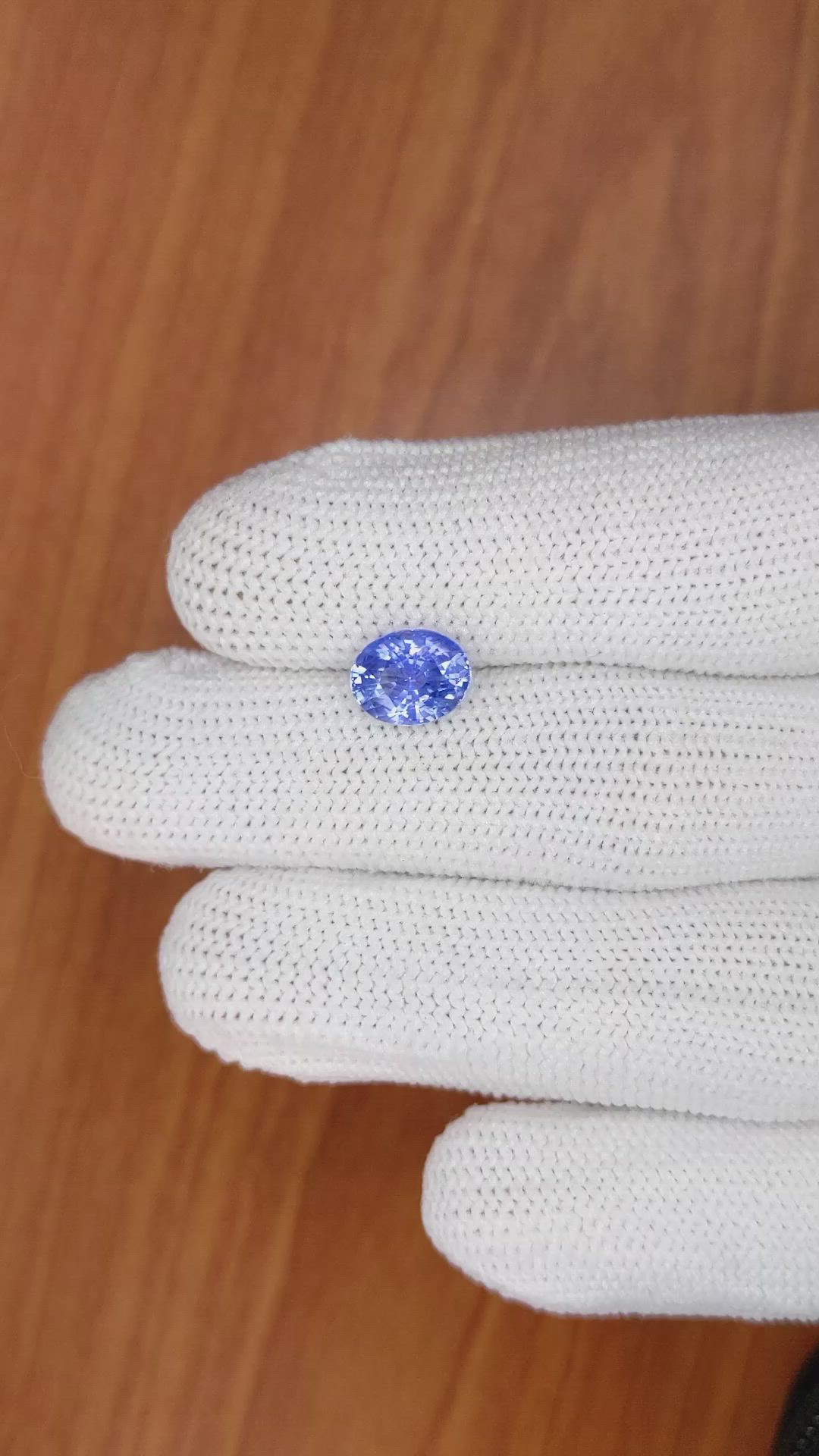 3.06 Ct. Blue Sapphire from Ceylon (Sri Lanka) Size Video