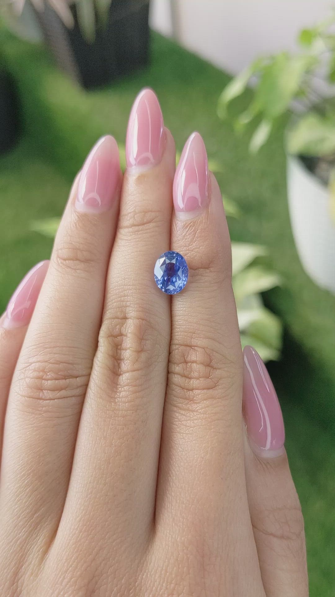 3.06 Ct. Blue Sapphire from Ceylon (Sri Lanka) Size Video