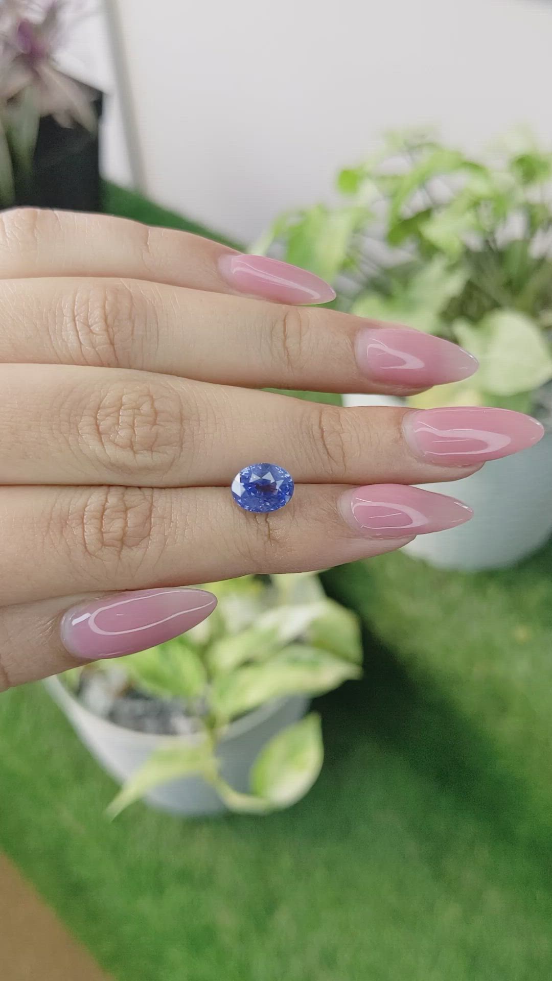 3.06 Ct. Blue Sapphire from Ceylon (Sri Lanka) Size Video