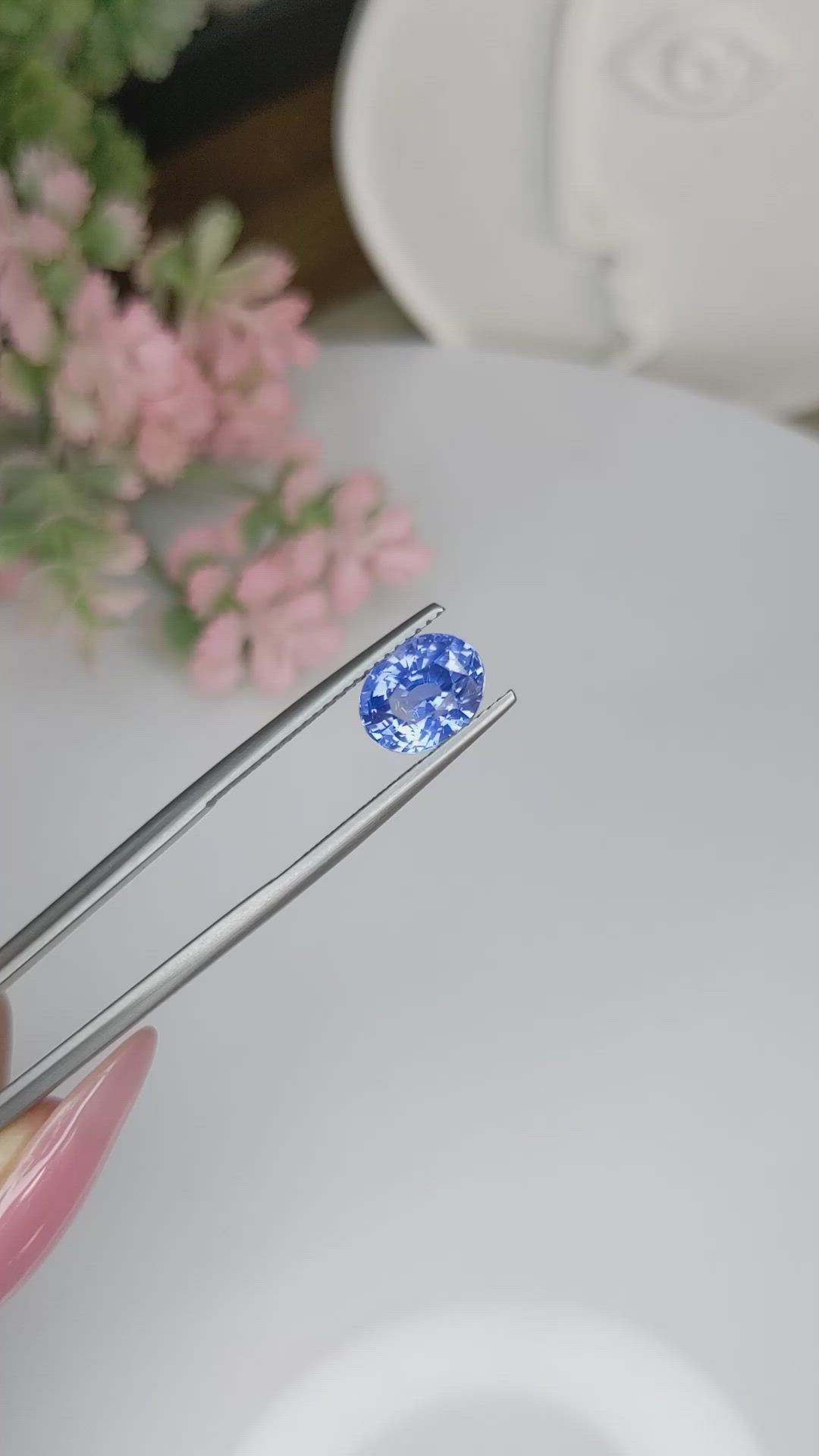 3.06 Ct. Blue Sapphire from Ceylon (Sri Lanka) Size Video