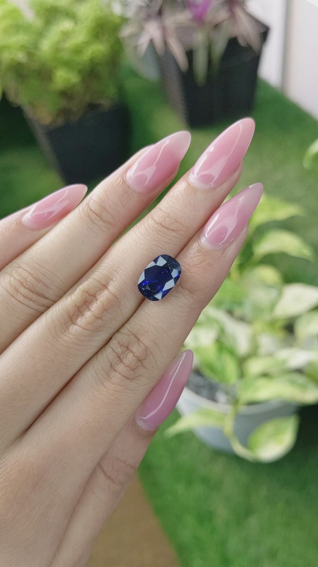 6.08 Ct. Blue Sapphire from Ceylon (Sri Lanka) Size Video