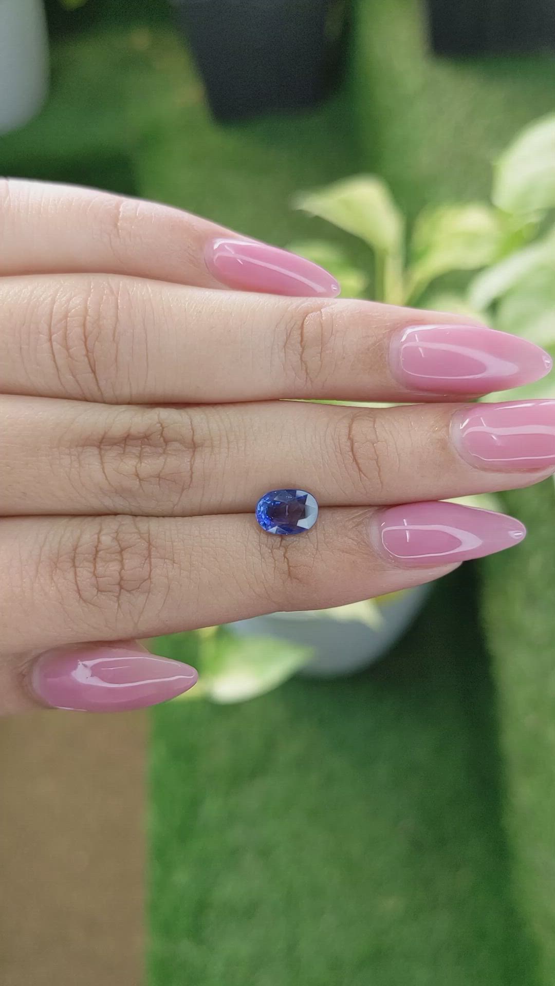 1.28 Ct. Blue Sapphire from Ceylon (Sri Lanka) Size Video