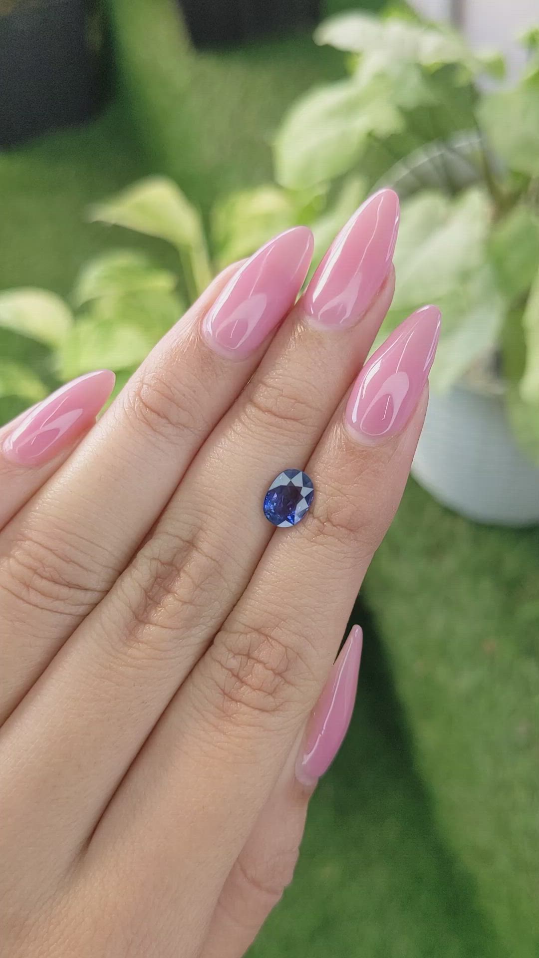 1.28 Ct. Blue Sapphire from Ceylon (Sri Lanka) Size Video