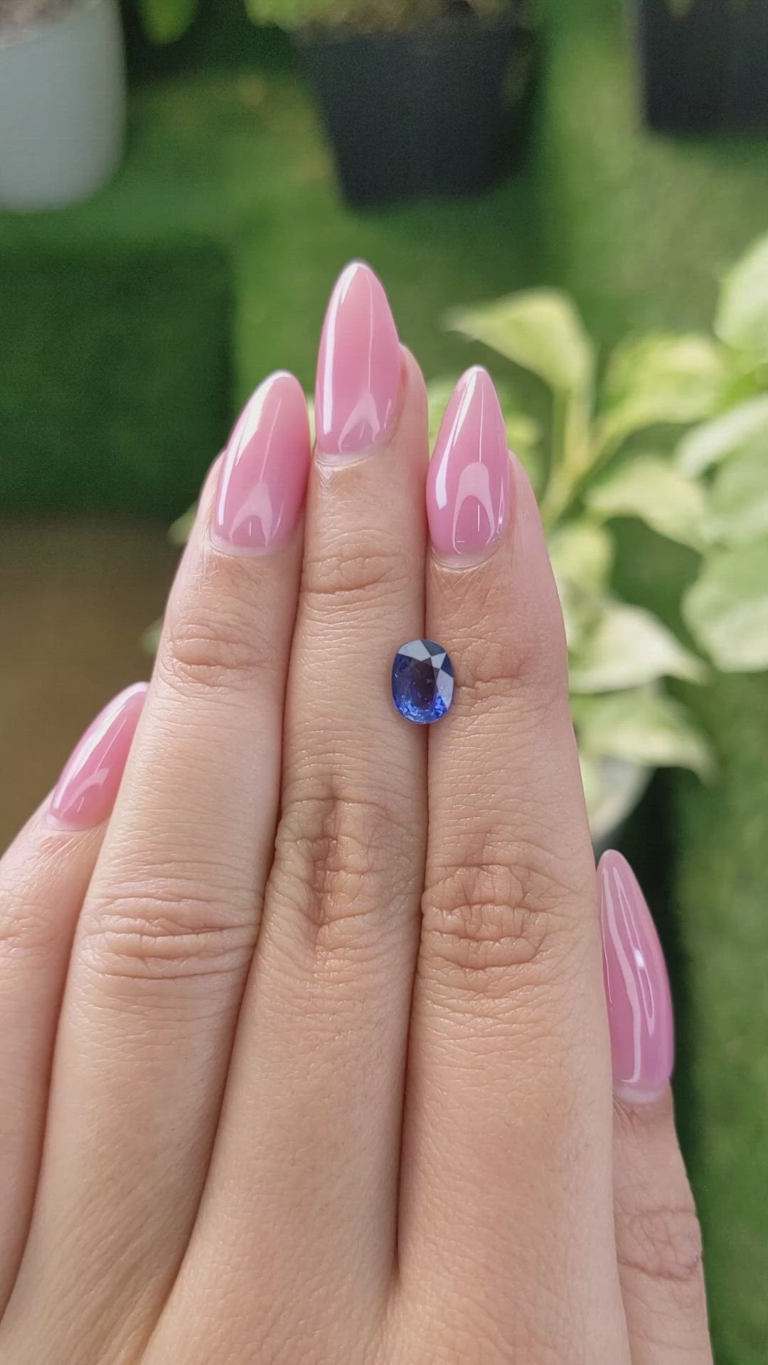 1.28 Ct. Blue Sapphire from Ceylon (Sri Lanka) Size Video