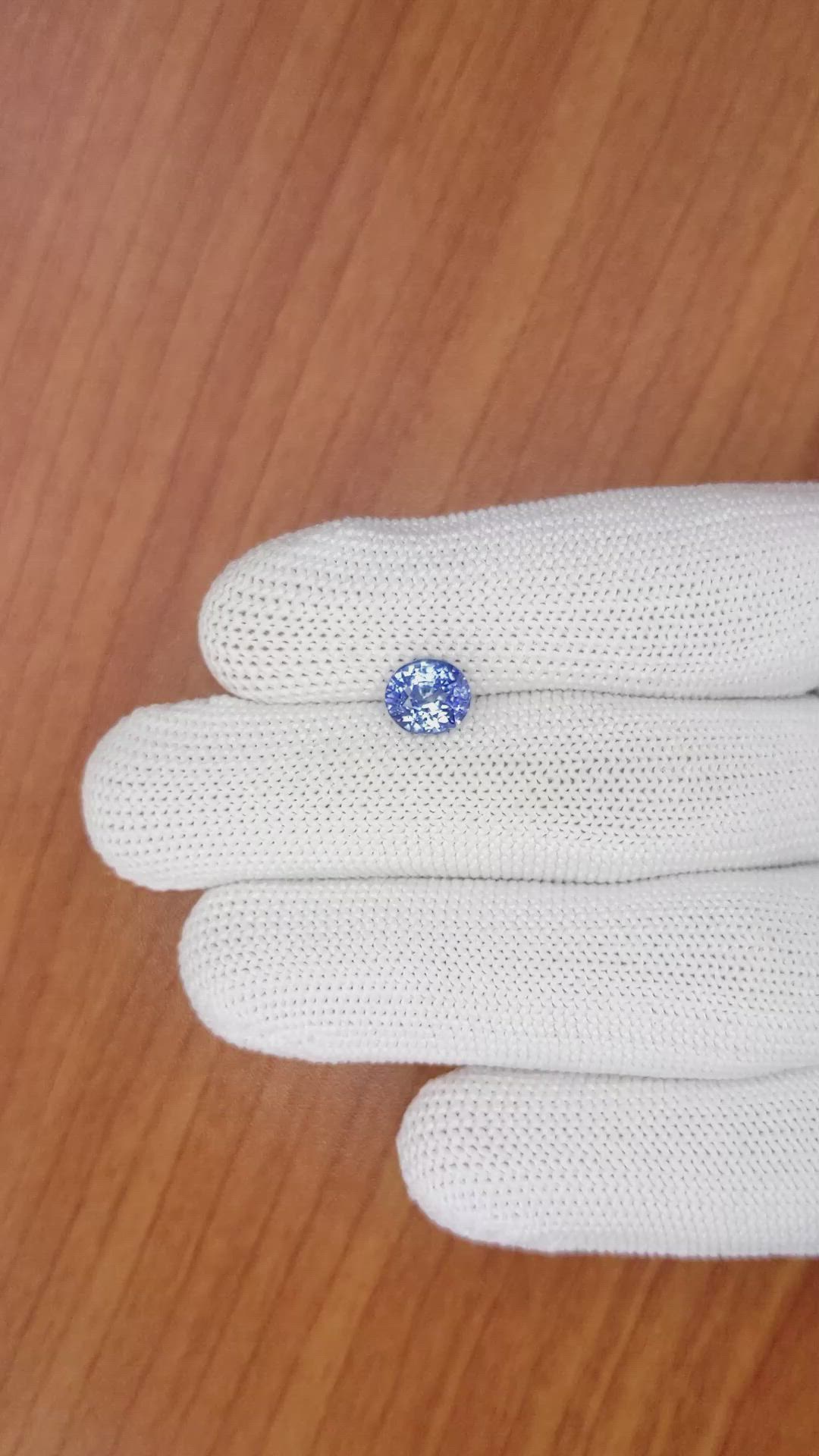 2.16 Ct. Blue Sapphire from Ceylon (Sri Lanka) Size Video