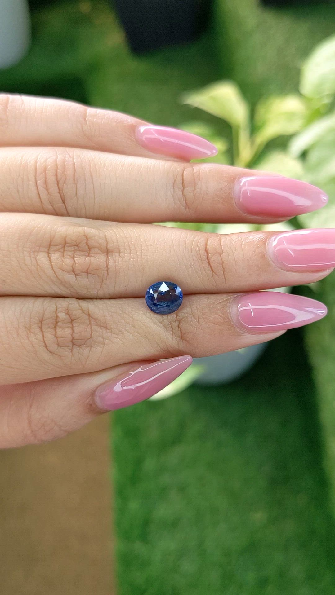 2.16 Ct. Blue Sapphire from Ceylon (Sri Lanka) Size Video