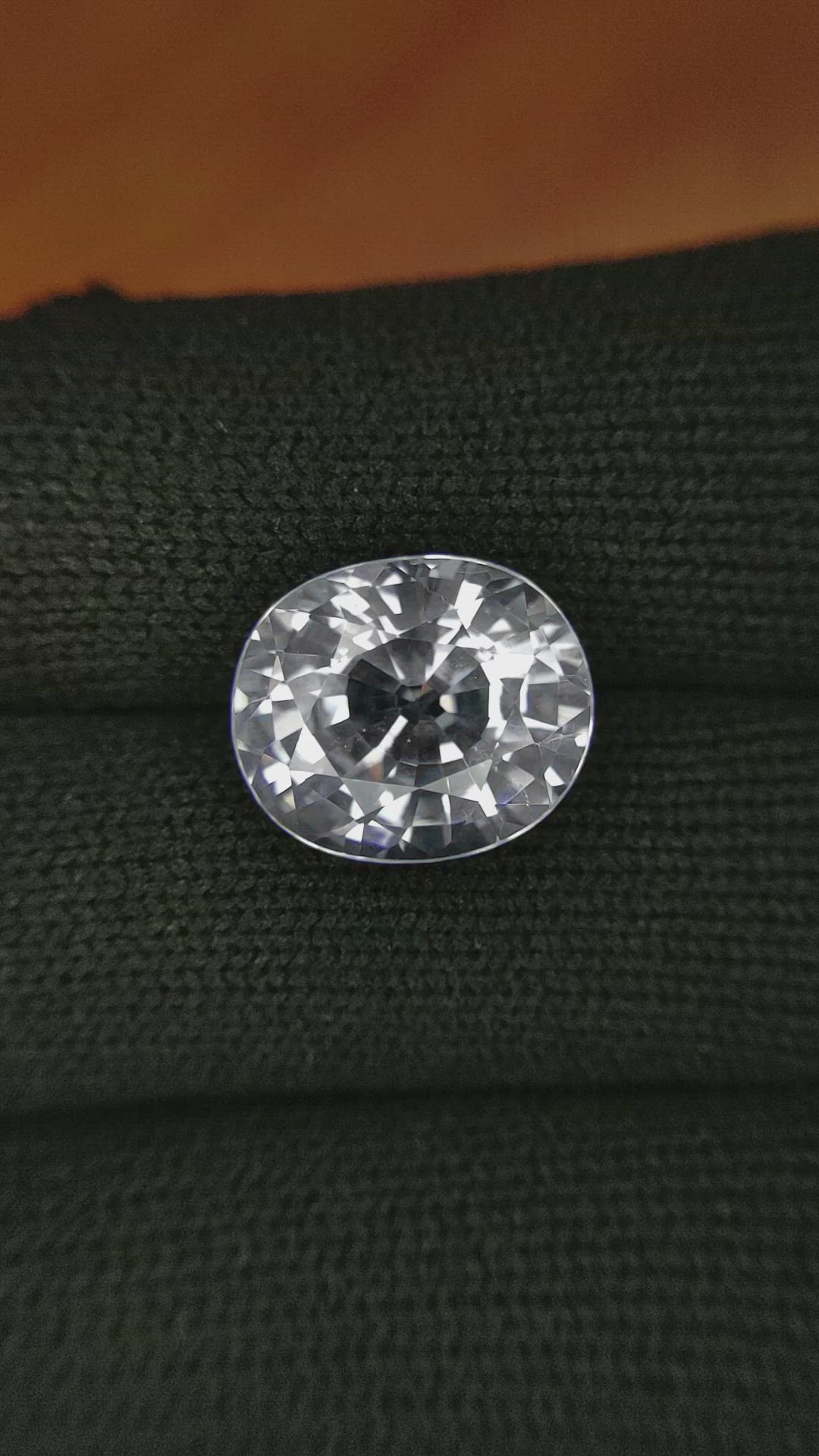 8.84 Ct. White Sapphire from Ceylon (Sri Lanka) Size Video