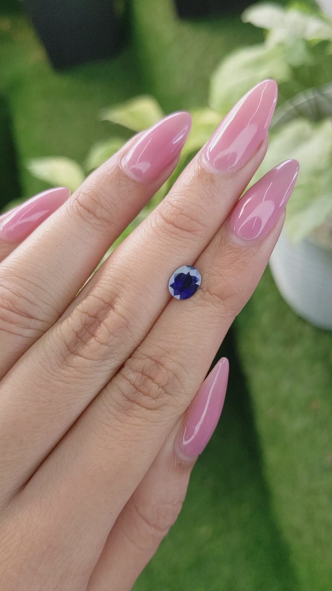 1.14 Ct. Blue Sapphire from Ceylon (Sri Lanka) Size Video