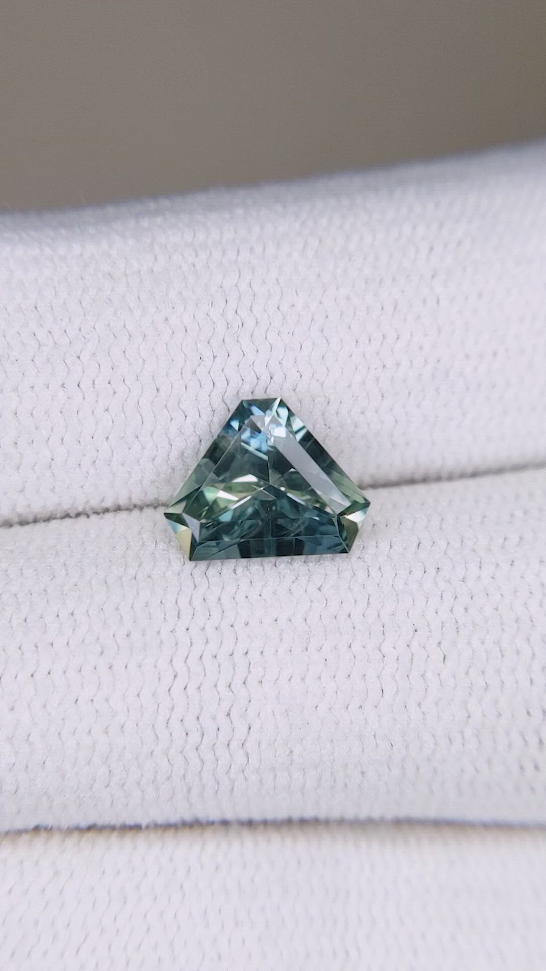 1.59 Ct. Bluish Green Sapphire from Ceylon (Sri Lanka) Size Video