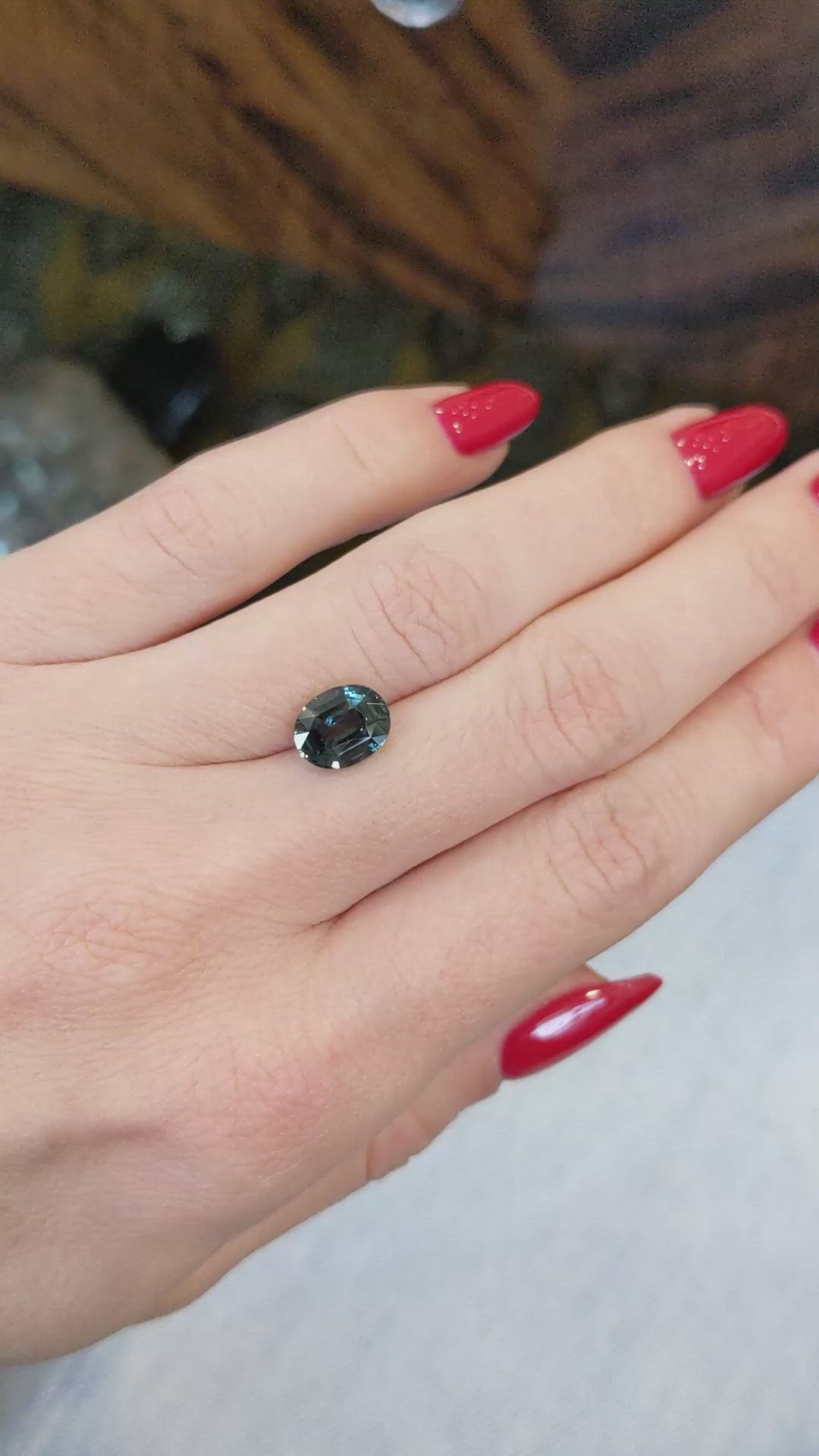 2.52 Ct. Green Sapphire from Ceylon (Sri Lanka) Size Video