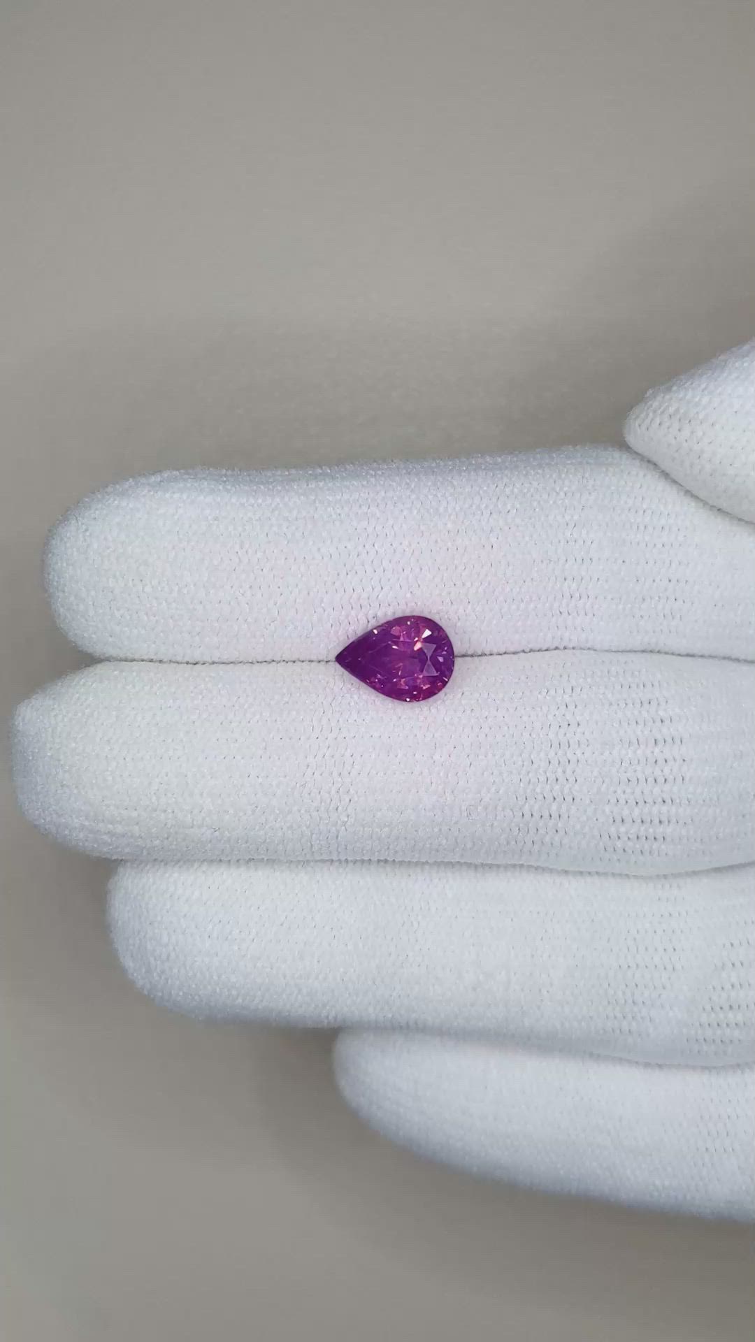 1.83 Ct. Pinkish Purple Sapphire from Kashmir Size Video