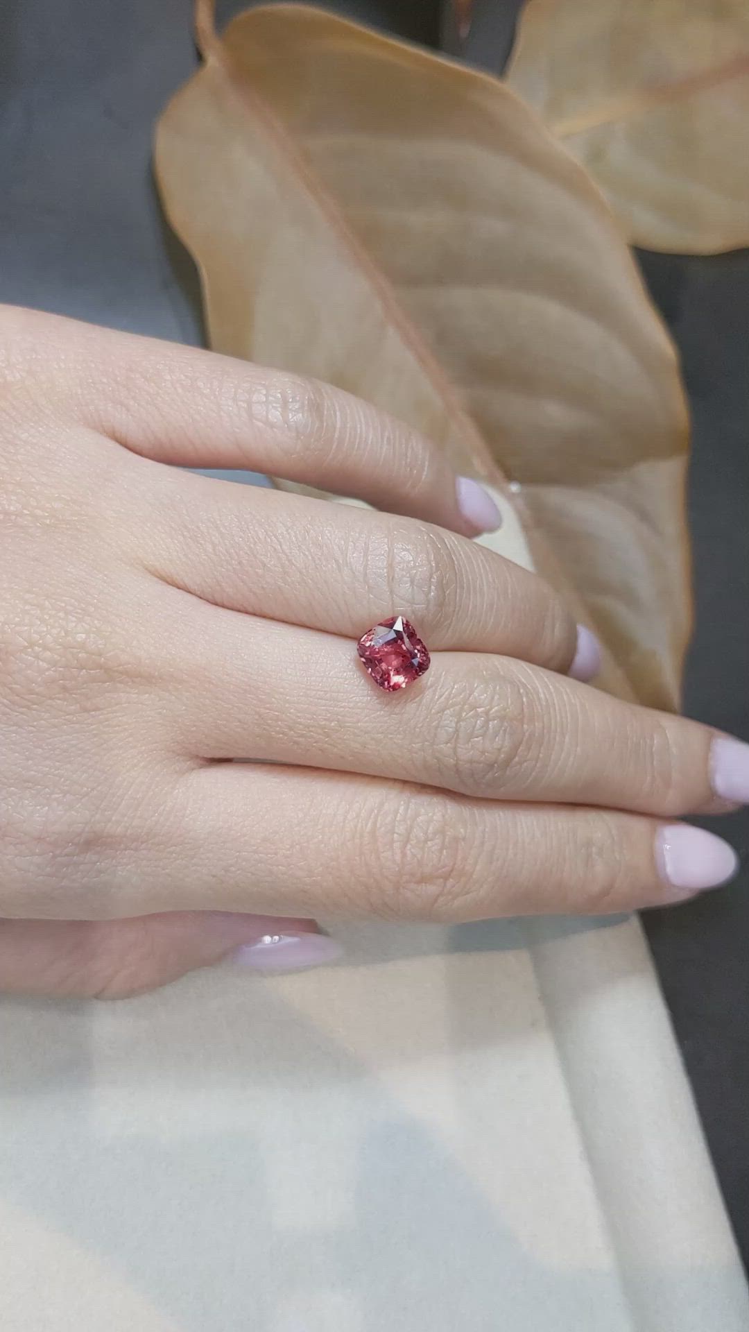 2.59 Ct. Padparadscha Sapphire from Madagascar Size Video