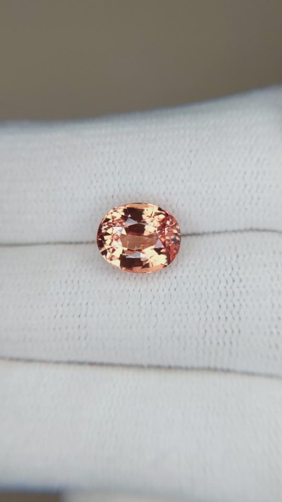 3.65 Ct. Padparadscha Sapphire from Madagascar Size Video
