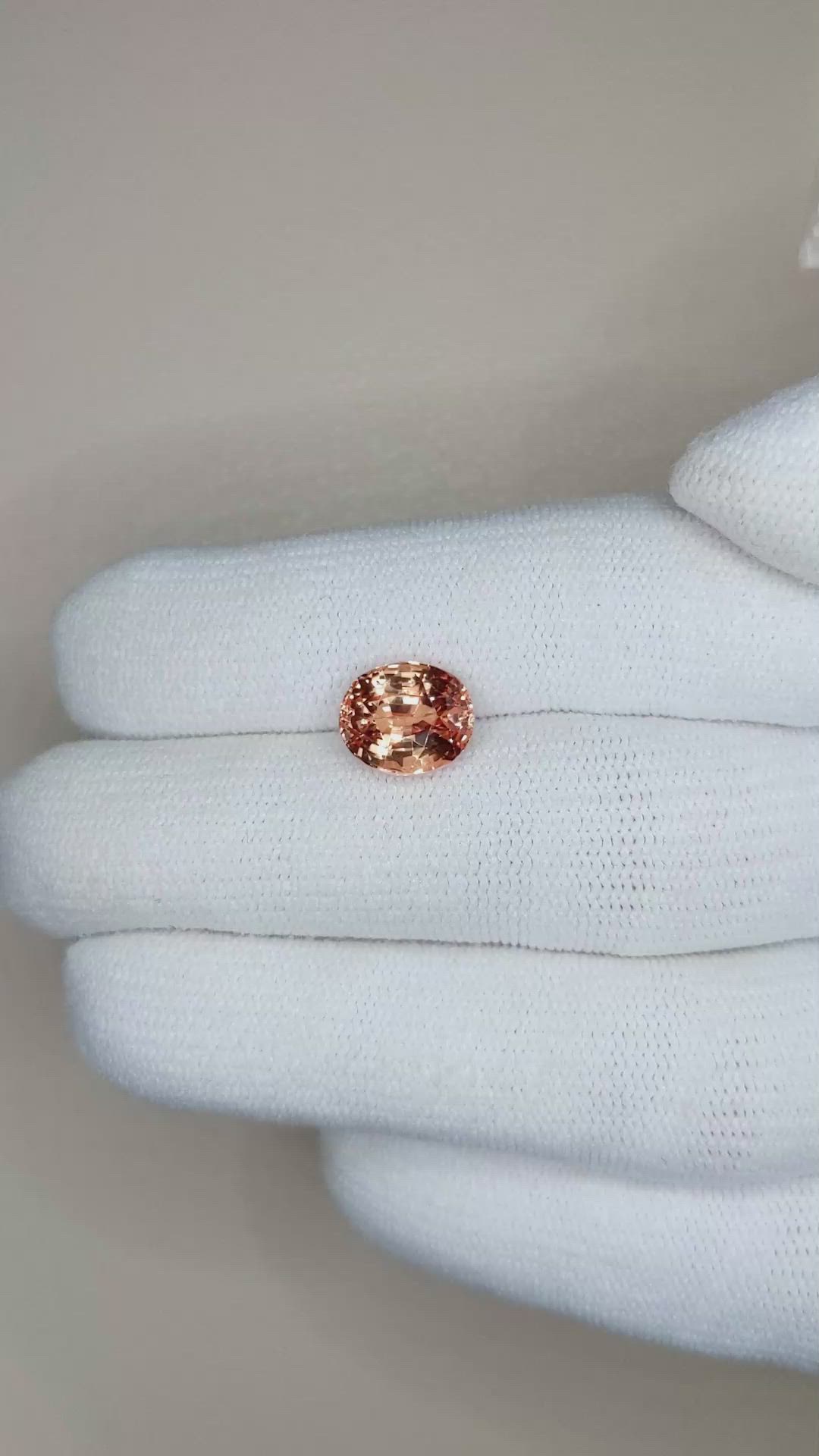 3.65 Ct. Padparadscha Sapphire from Madagascar Size Video