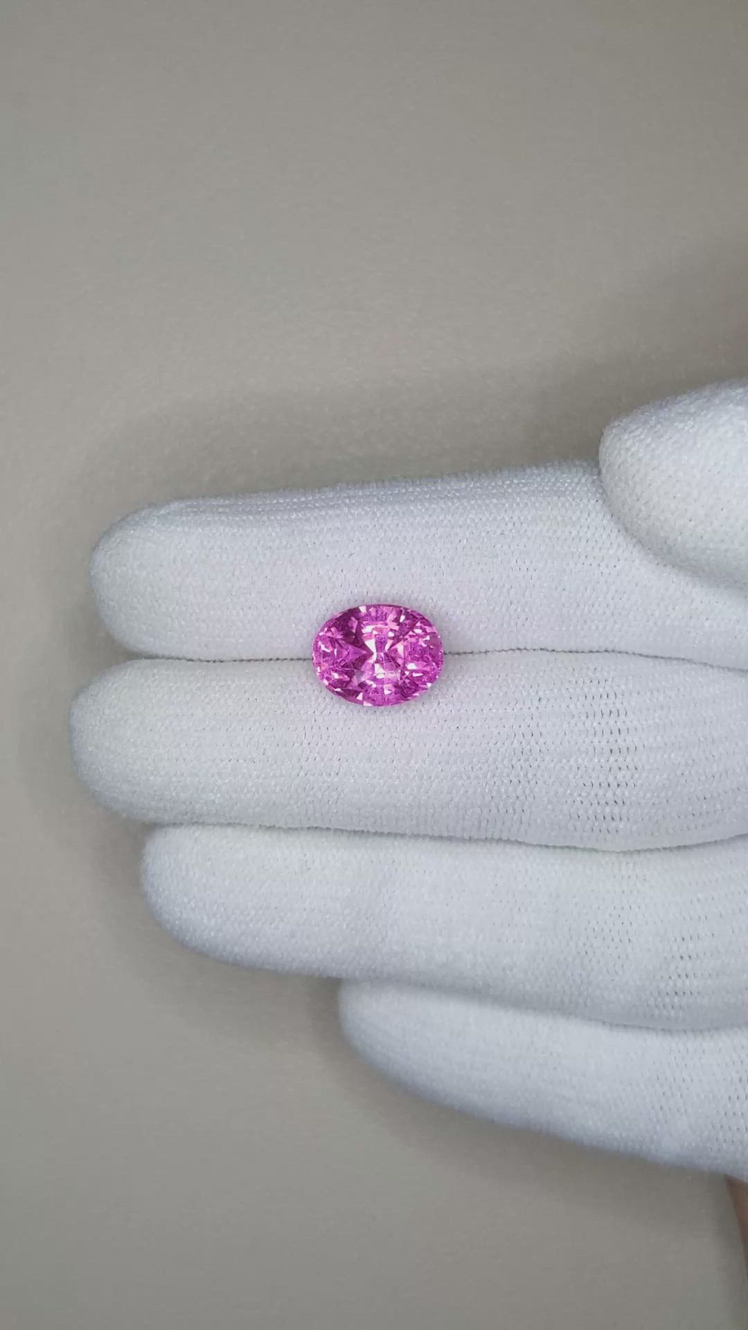 5.01 Ct. Pink Sapphire from Madagascar Size Video