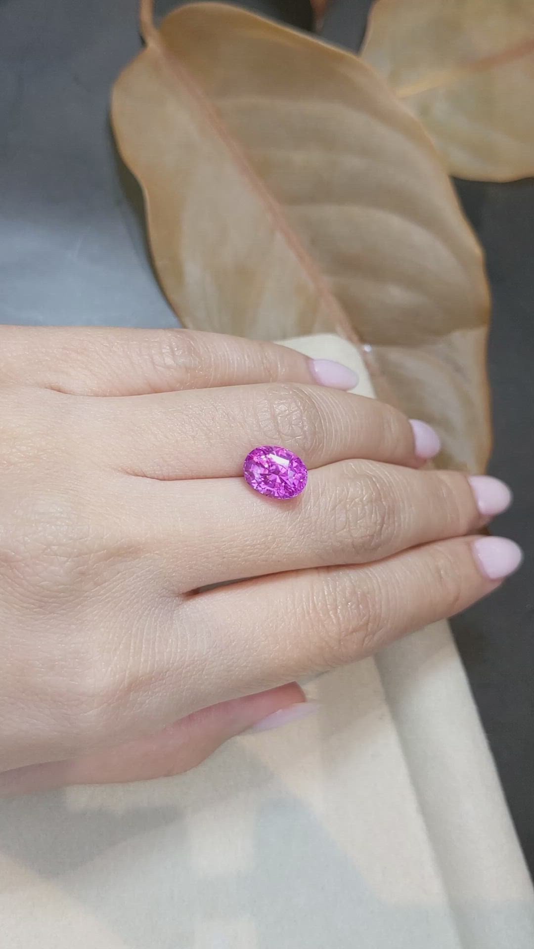 5.01 Ct. Pink Sapphire from Madagascar Size Video
