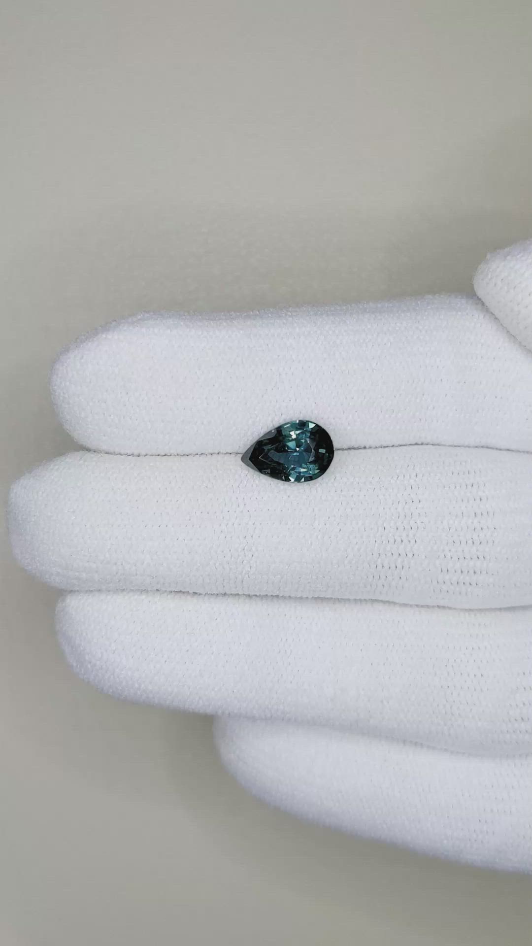 2.00 Ct. Greenish Blue Sapphire from Madagascar Size Video
